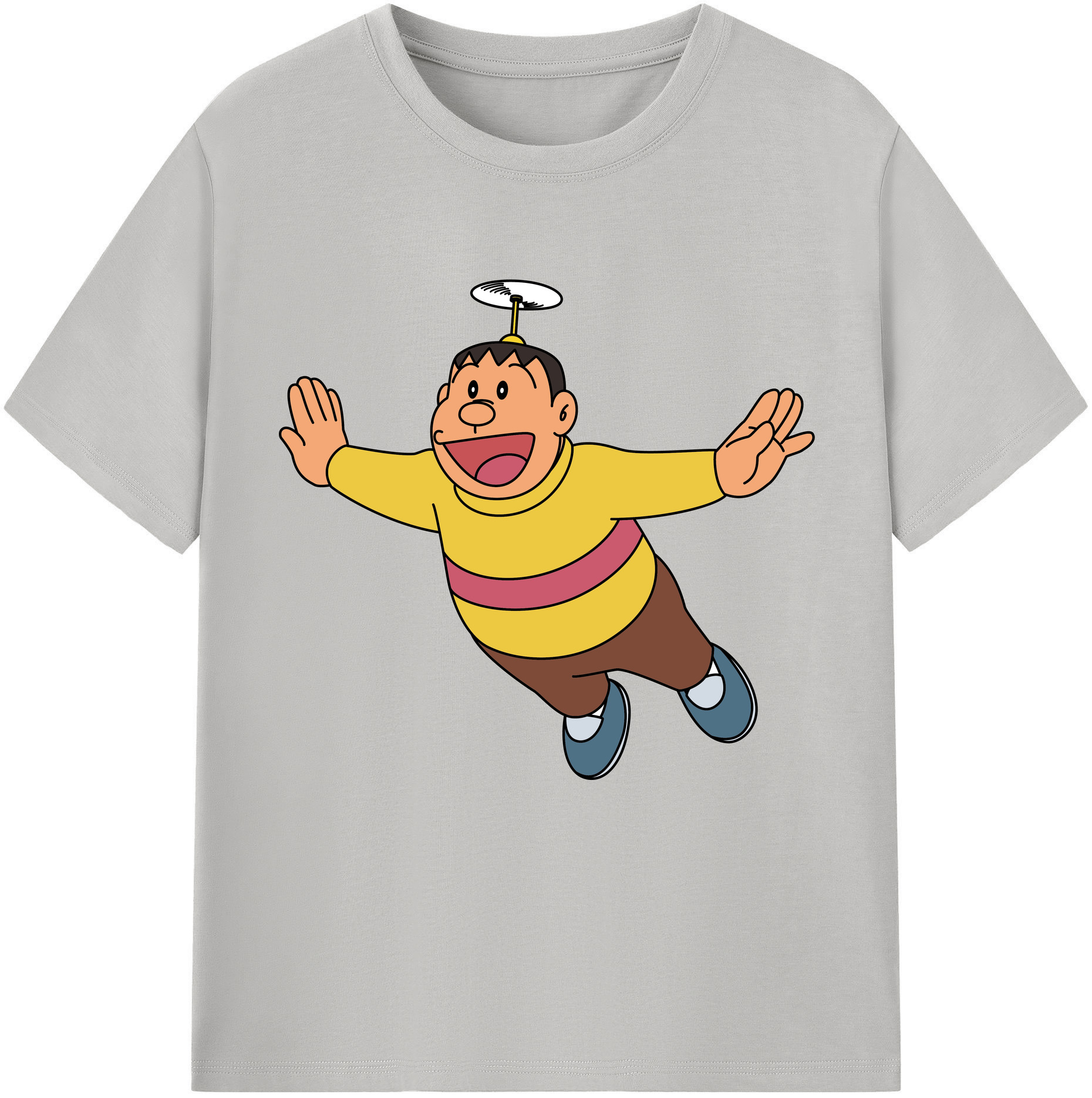 （画像用） ドラえもん 剛田武 Doraemon Gouta Takeshi レディースカジュアルプリントTシャツ（綿100％）