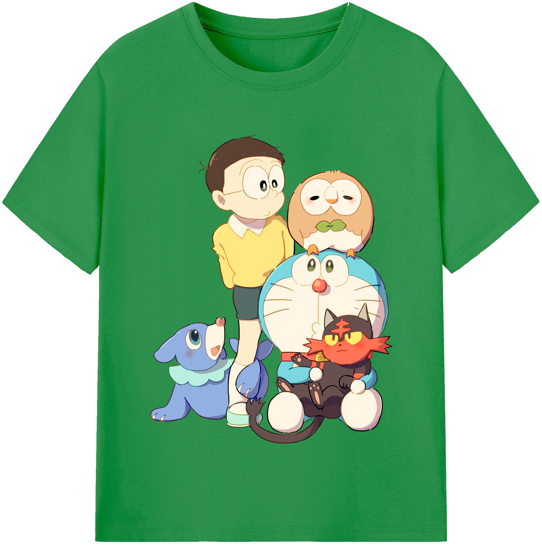 （画像用） ドラえもん Doraemon レディースカジュアルプリントTシャツ（綿100％）