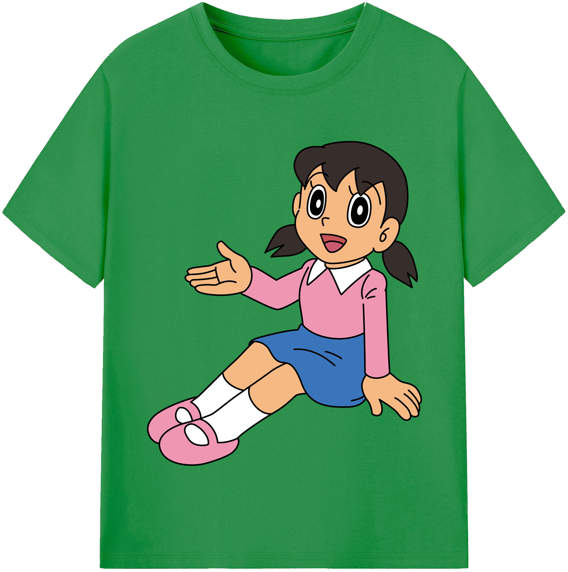（画像用） ドラえもん みなもと しずか Doraemon Shizuka Minamoto レディースカジュアルプリントTシャツ（綿100％）