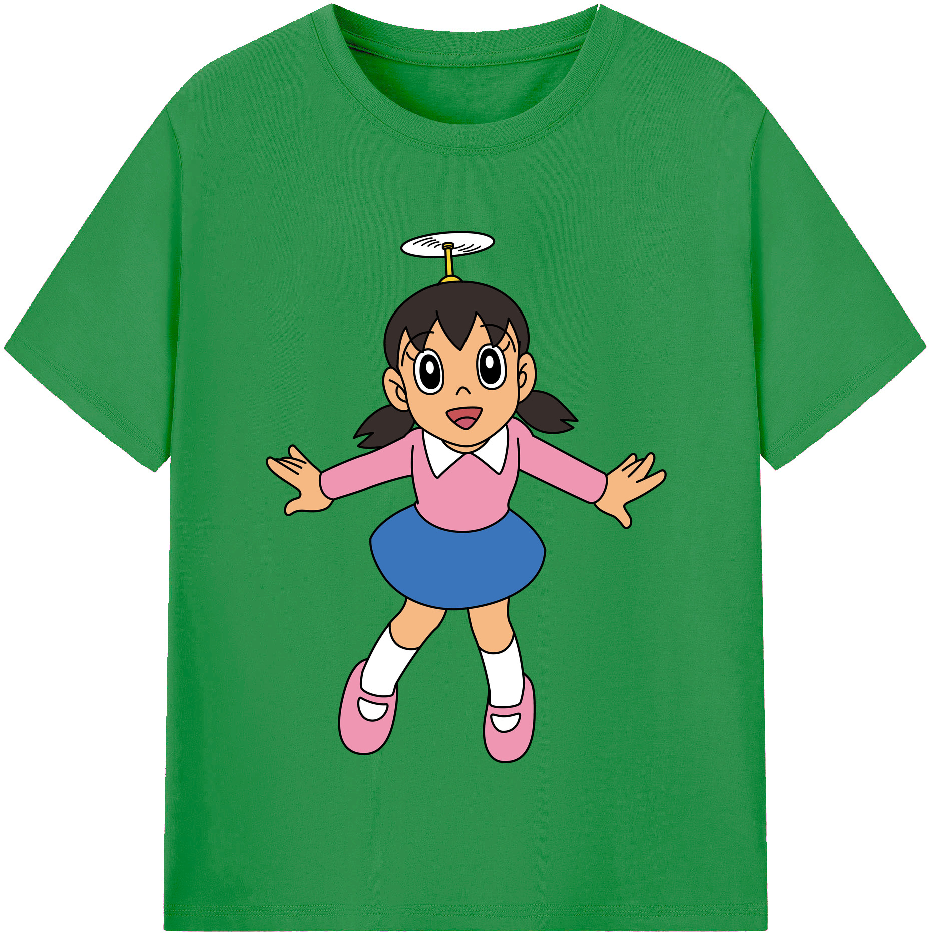 （画像用） ドラえもん みなもと しずか Doraemon Shizuka Minamoto レディースカジュアルプリントTシャツ（綿100％）