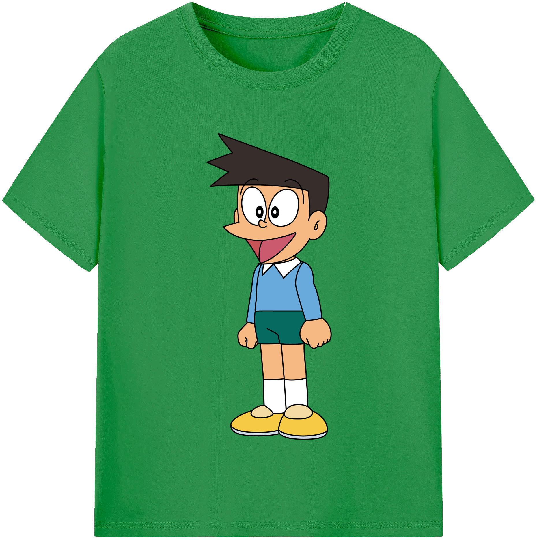 （画像用） ドラえもん 骨川 スネ夫 Doraemon Honekawa Suneo レディースカジュアルプリントTシャツ（綿100％）