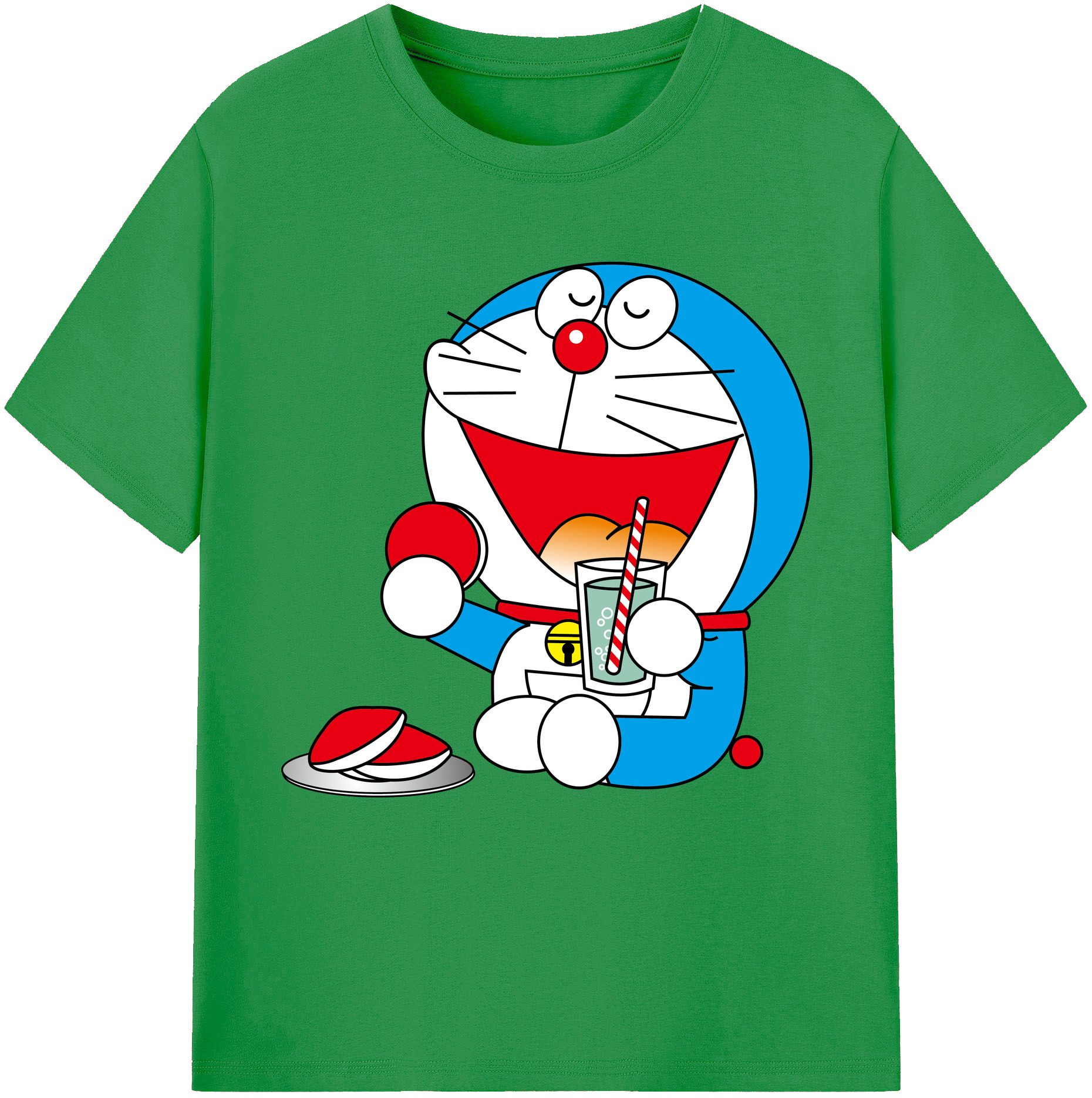 （画像用） ドラえもん Doraemon レディースカジュアルプリントTシャツ（綿100％）