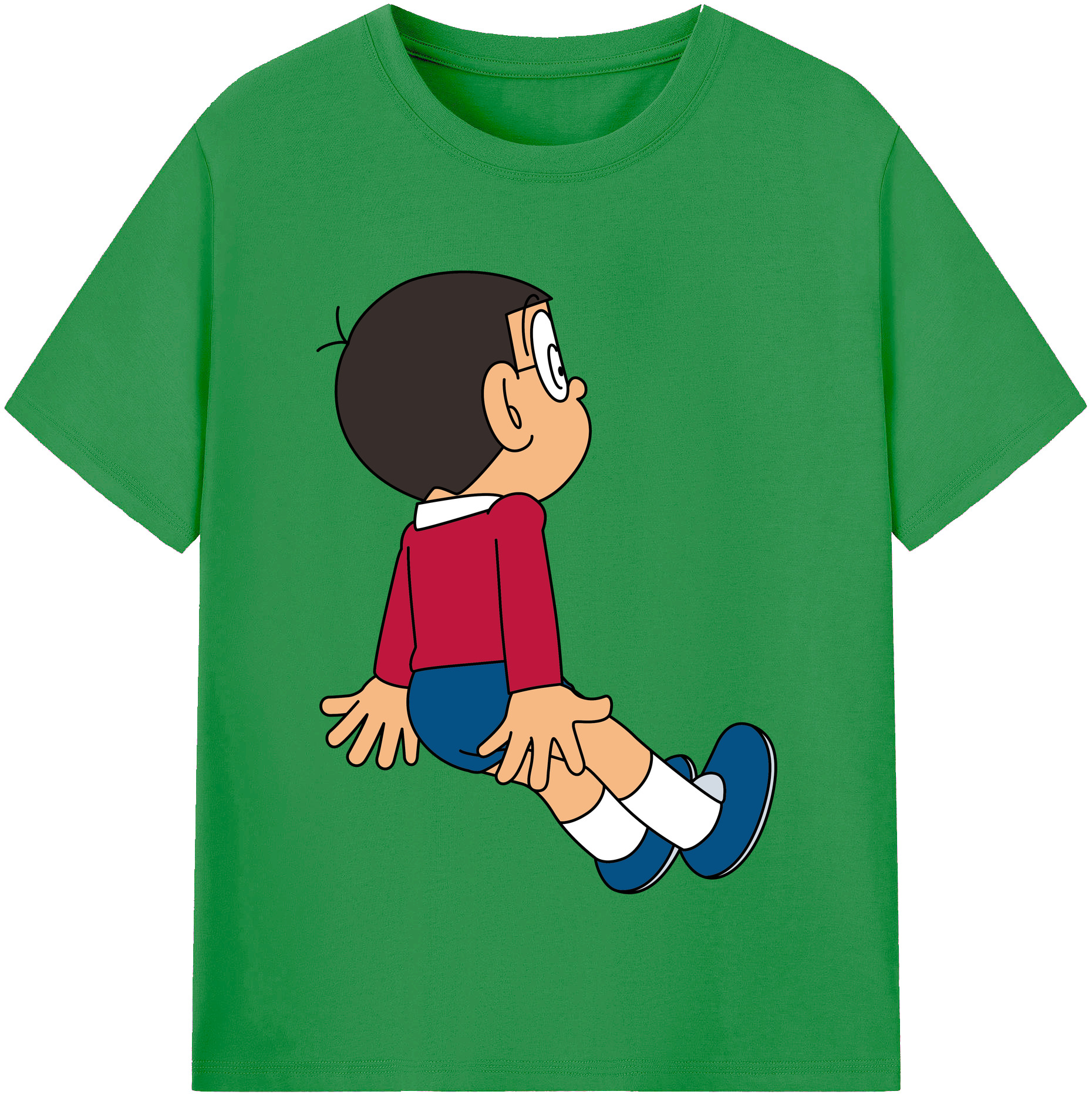 （画像用） ドラえもん 野比 のび太 Doraemon Nobita Nobi レディースカジュアルプリントTシャツ（綿100％）