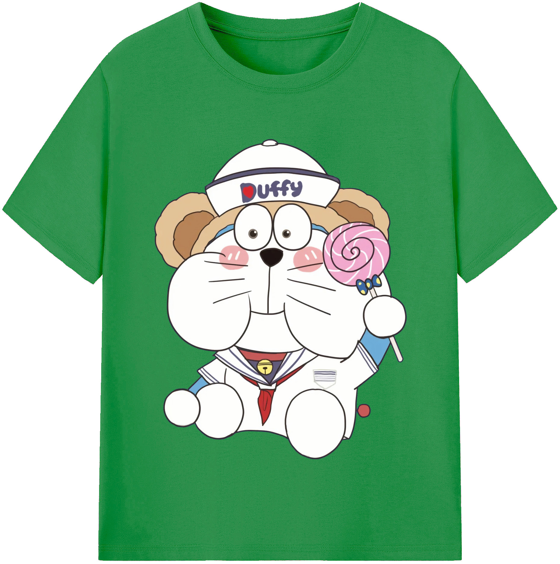 （画像用） ドラえもん Doraemon レディースカジュアルプリントTシャツ（綿100％）