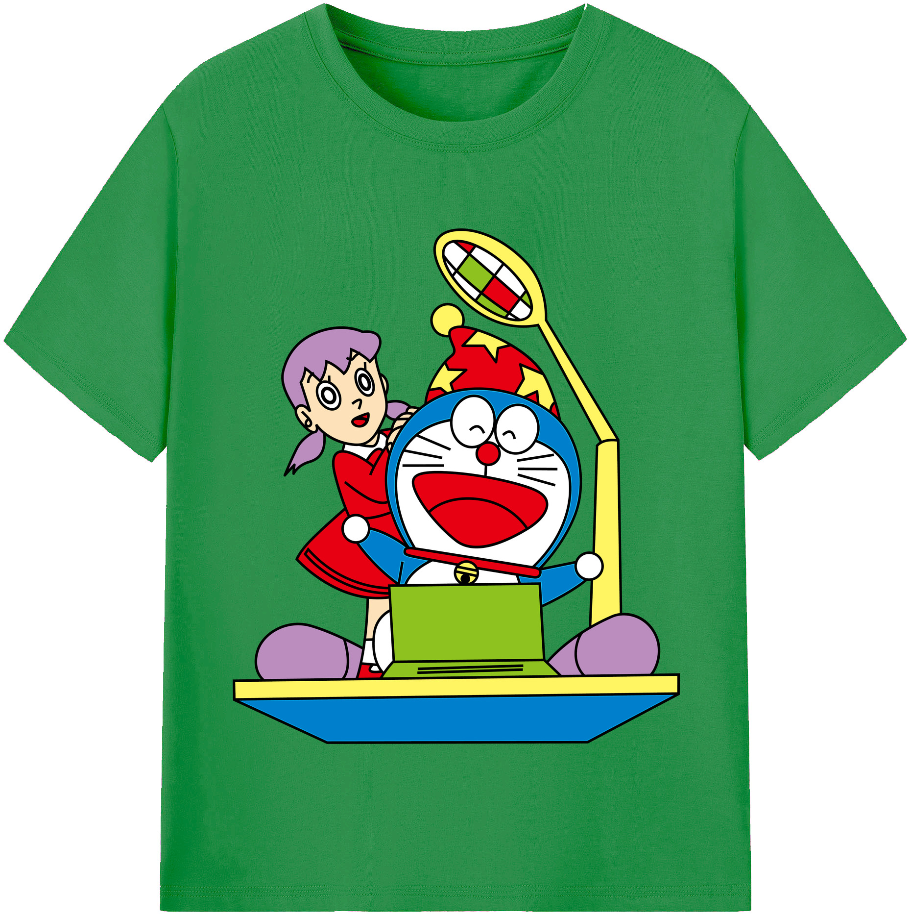 （画像用） ドラえもん みなもと しずか Doraemon Shizuka Minamoto レディースカジュアルプリントTシャツ（綿100％）
