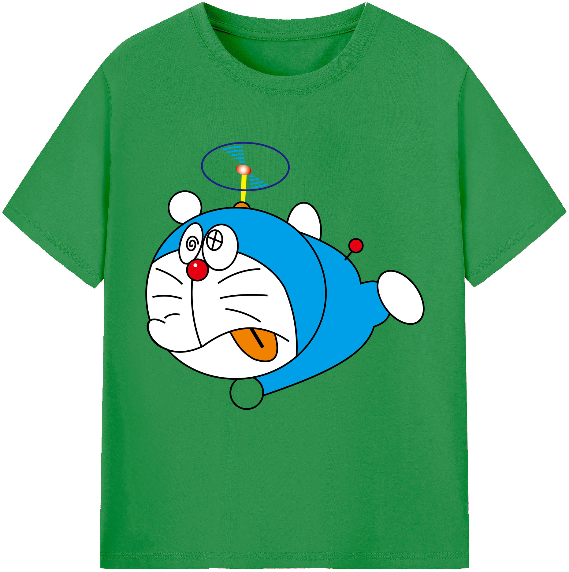 （画像用） ドラえもん Doraemon レディースカジュアルプリントTシャツ（綿100％）