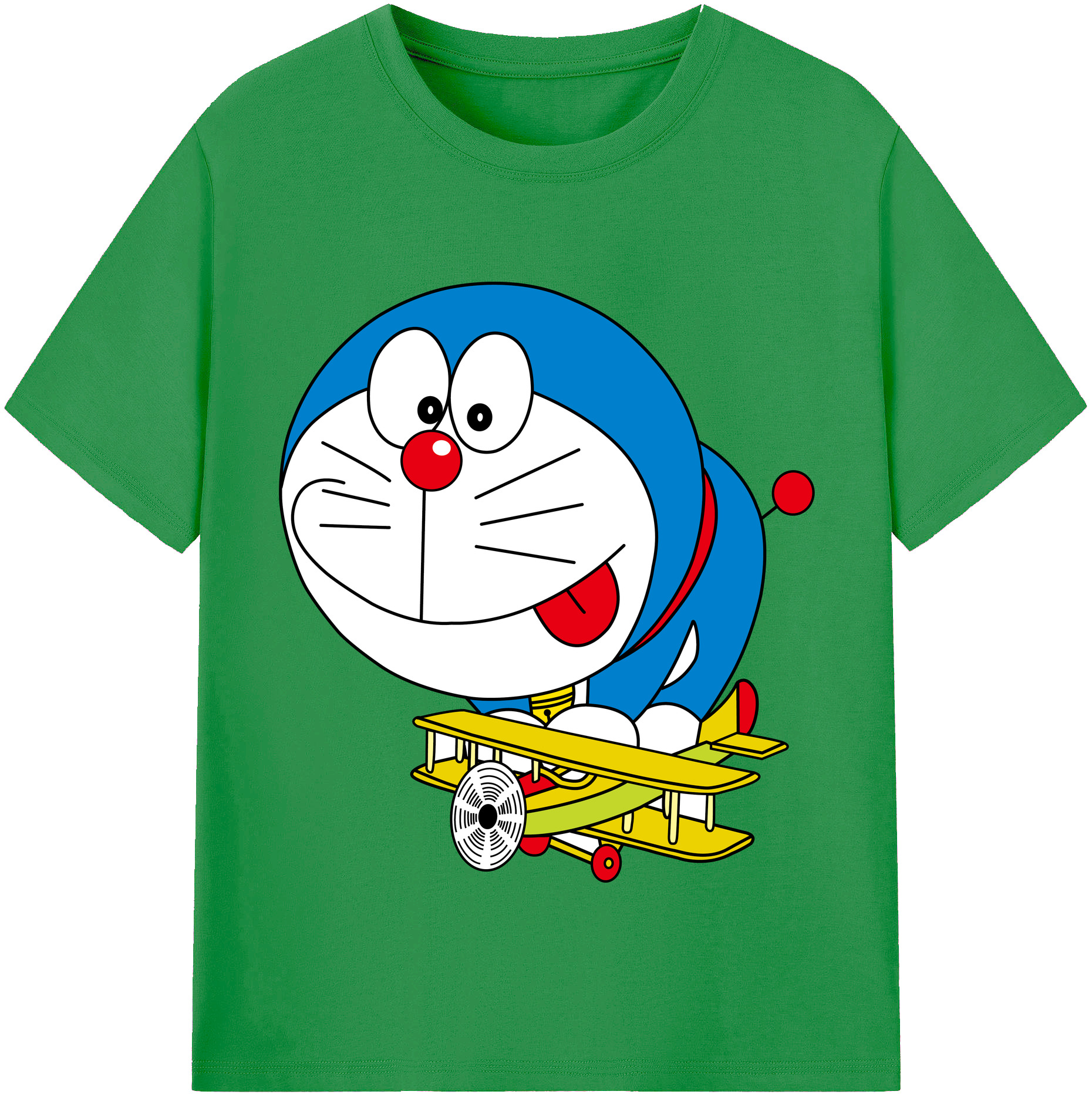 （画像用） ドラえもん Doraemon レディースカジュアルプリントTシャツ（綿100％）