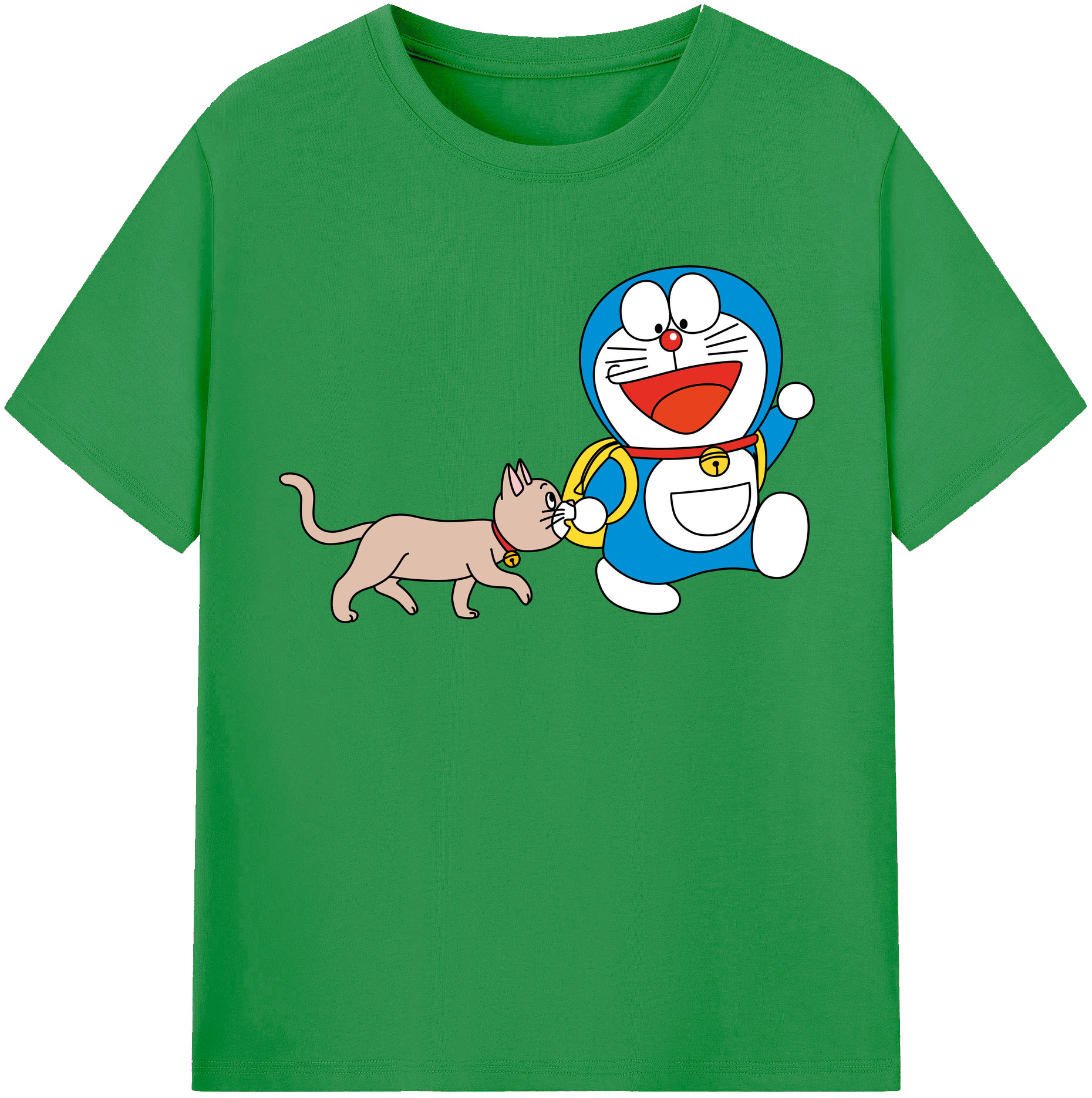 （画像用） ドラえもん Doraemon レディースカジュアルプリントTシャツ（綿100％）