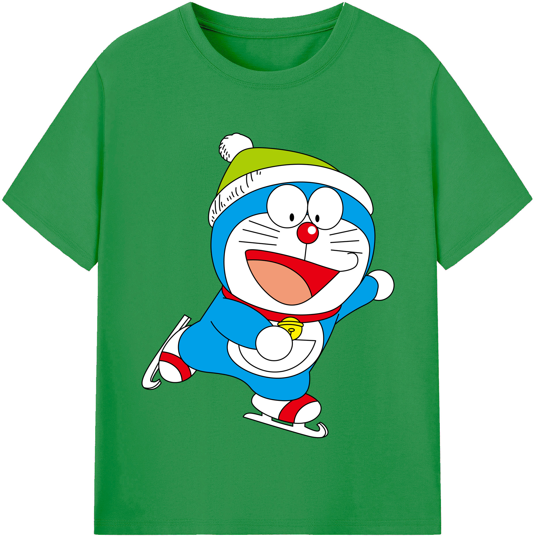 （画像用） ドラえもん Doraemon レディースカジュアルプリントTシャツ（綿100％）