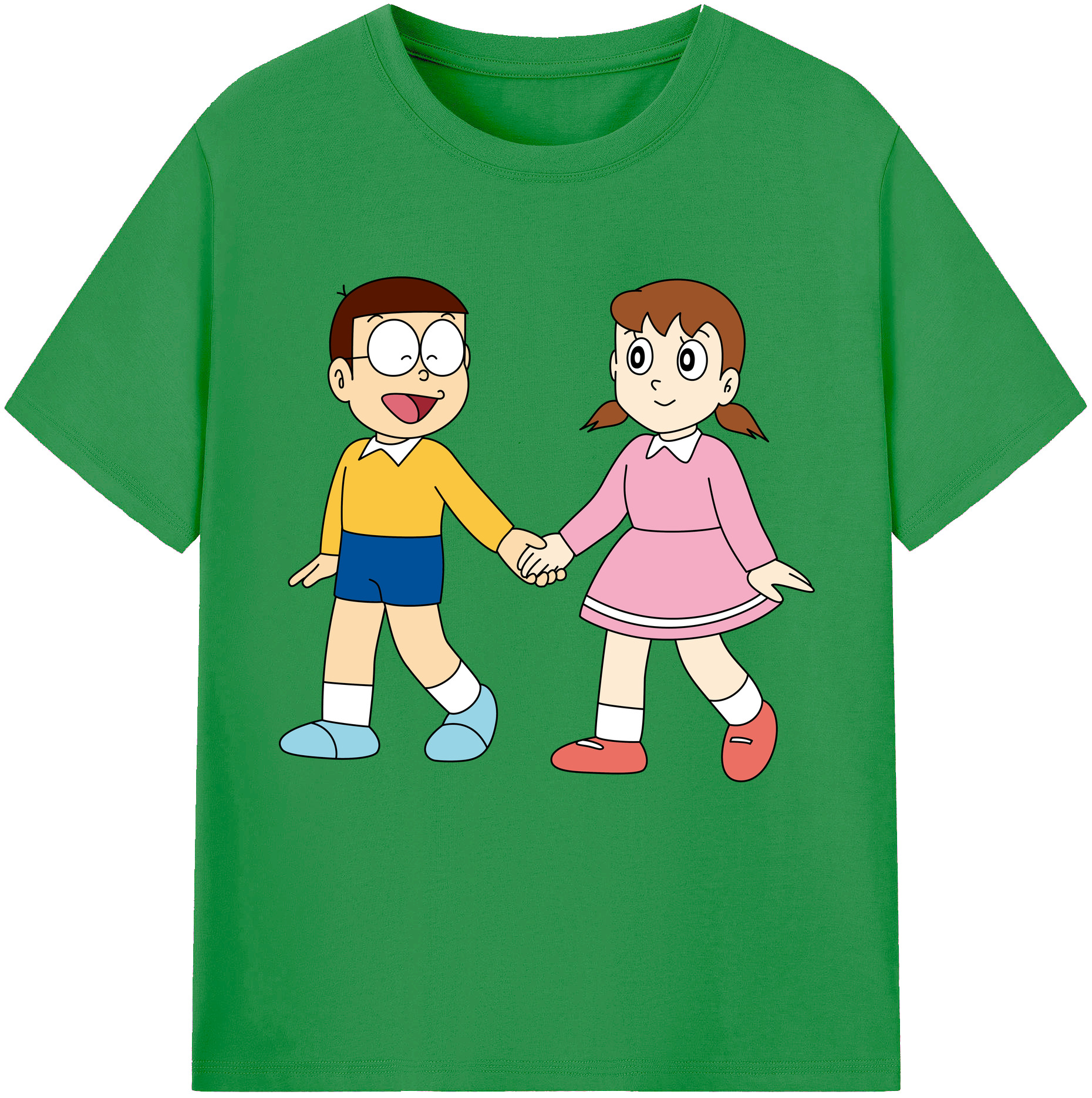 （画像用） ドラえもん 野比 のび太 Doraemon Nobita Nobi レディースカジュアルプリントTシャツ（綿100％）