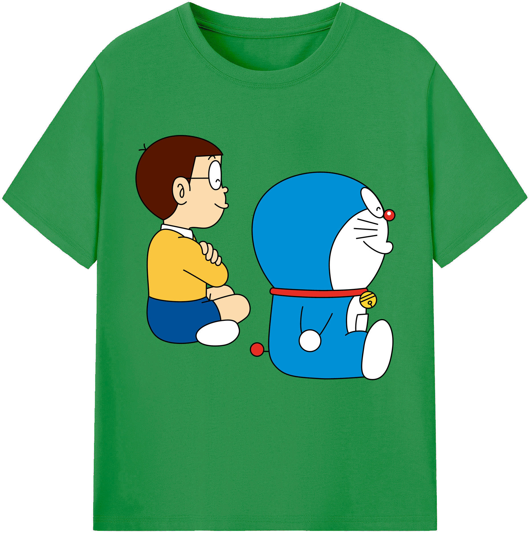 （画像用） ドラえもん 野比 のび太 Doraemon Nobita Nobi レディースカジュアルプリントTシャツ（綿100％）