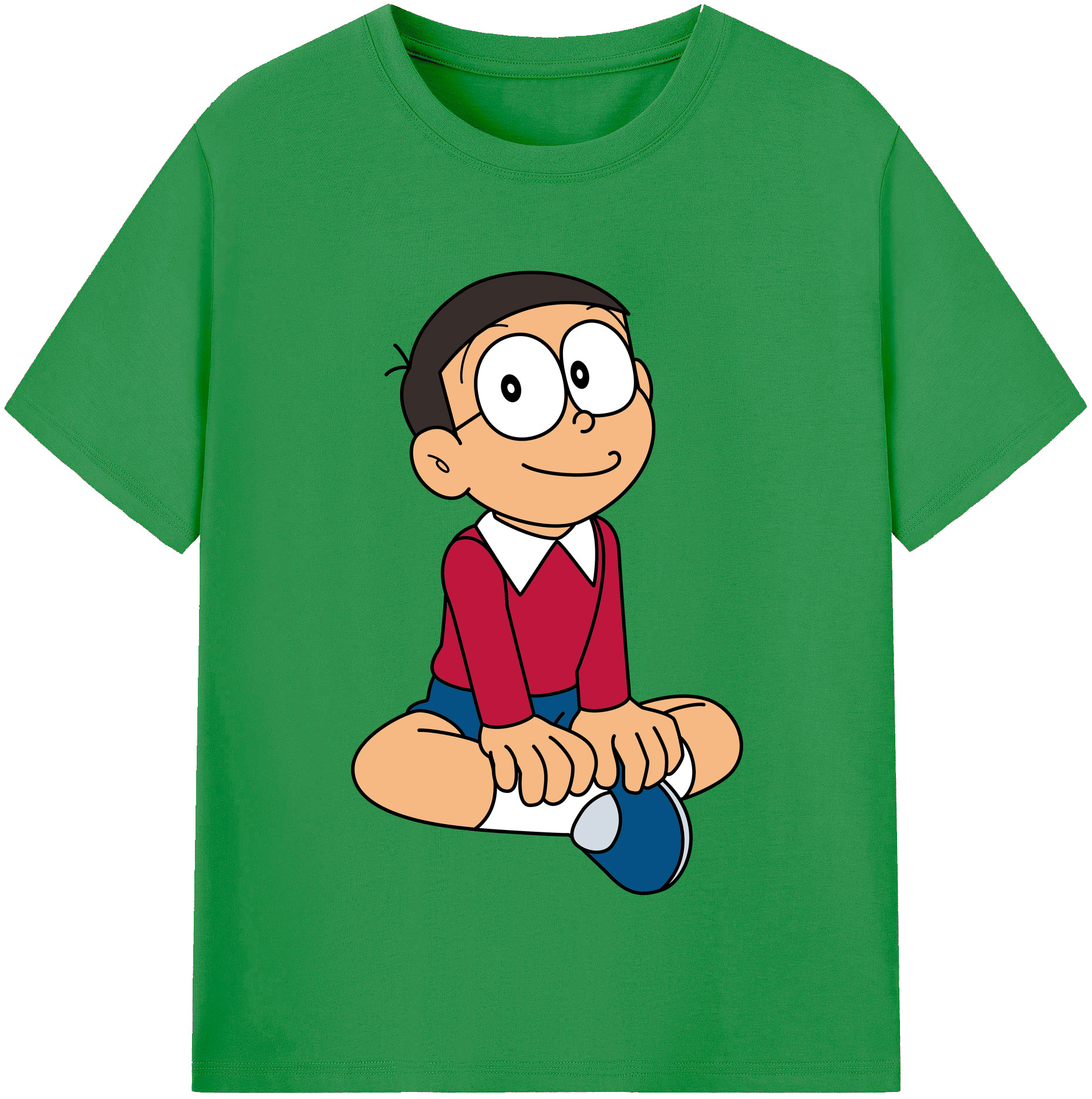 （画像用） ドラえもん 野比 のび太 Doraemon Nobita Nobi レディースカジュアルプリントTシャツ（綿100％）