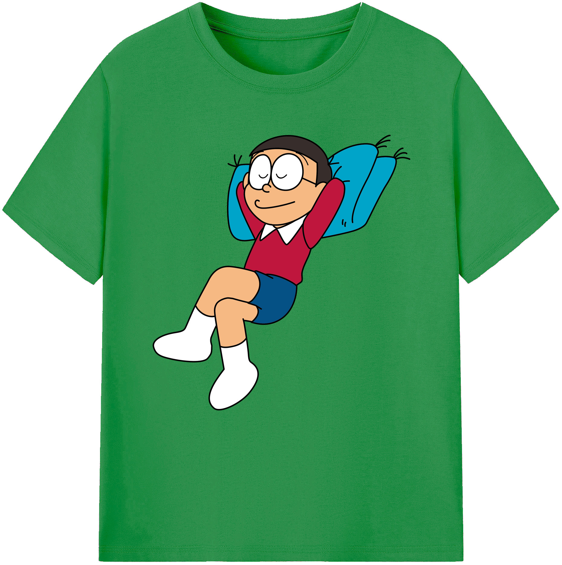 （画像用） ドラえもん 野比 のび太 Doraemon Nobita Nobi レディースカジュアルプリントTシャツ（綿100％）