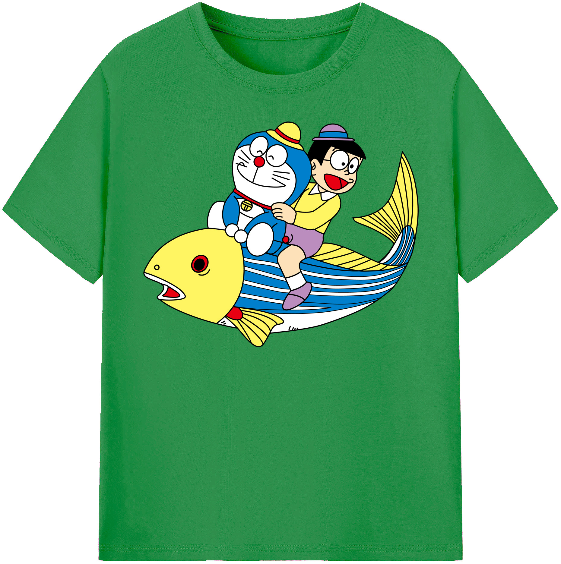 （画像用） ドラえもん 野比 のび太 Doraemon Nobita Nobi レディースカジュアルプリントTシャツ（綿100％）