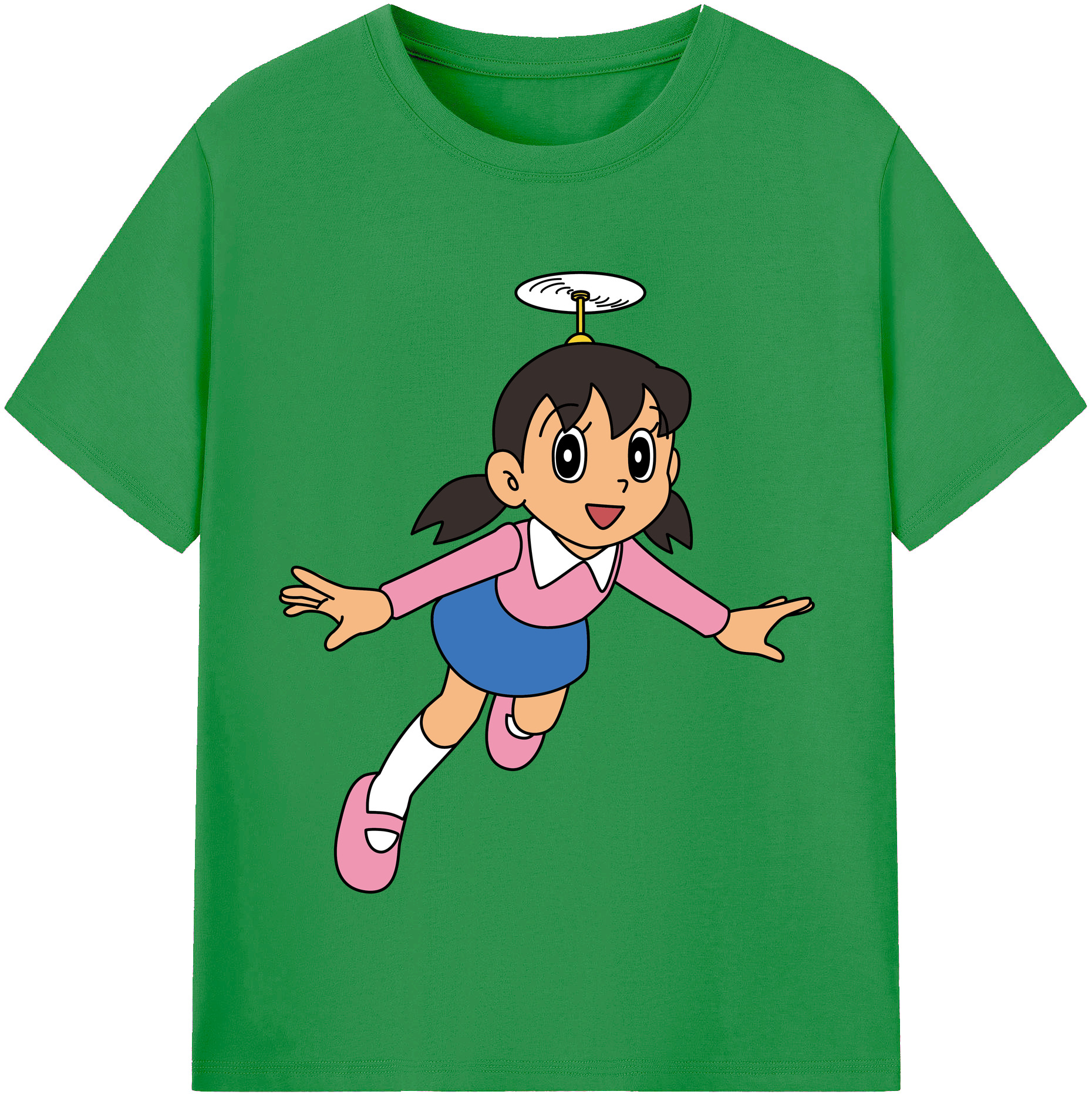 （画像用） ドラえもん みなもと しずか Doraemon Shizuka Minamoto レディースカジュアルプリントTシャツ（綿100％）