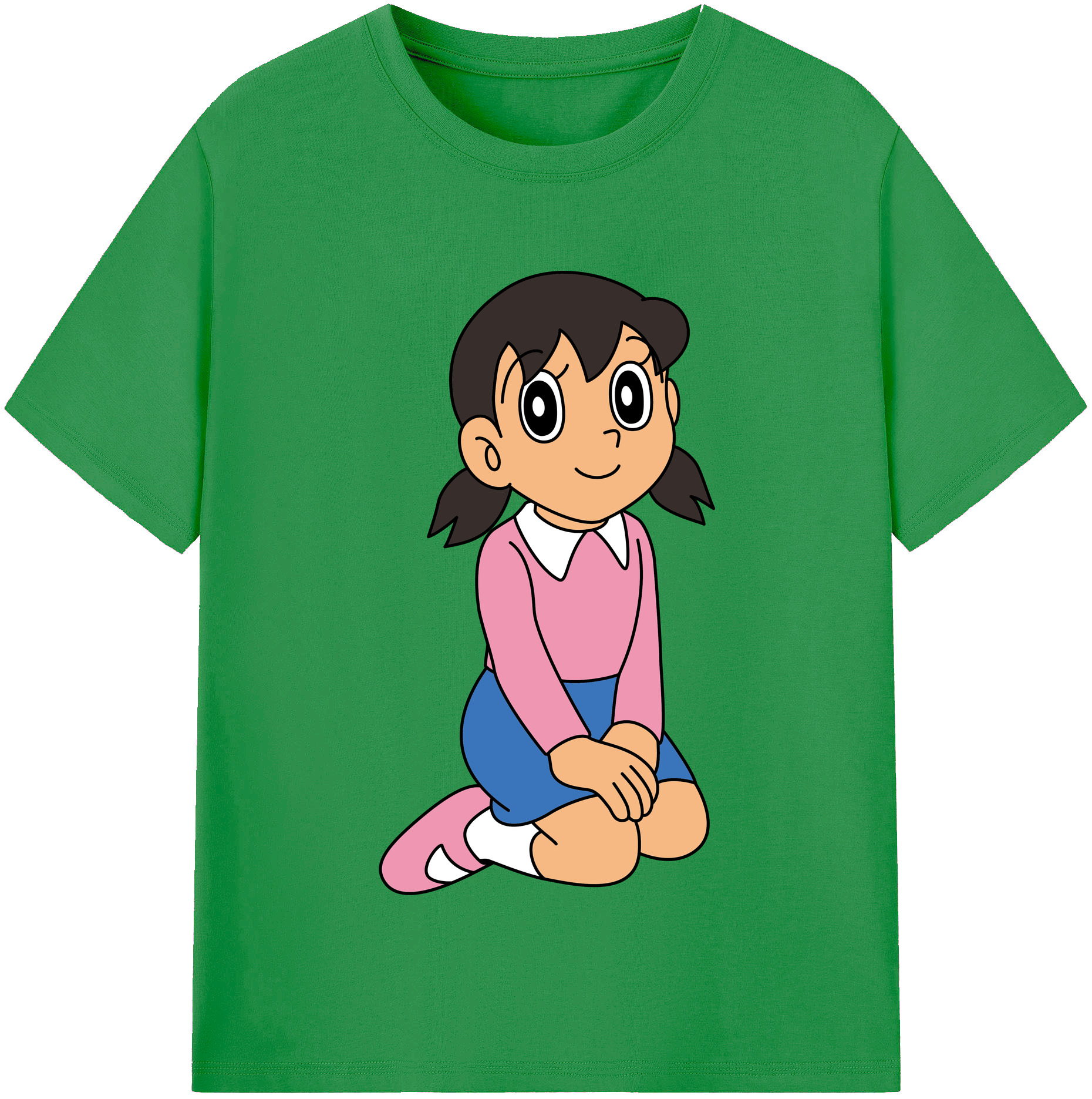 （画像用） ドラえもん みなもと しずか Doraemon Shizuka Minamoto レディースカジュアルプリントTシャツ（綿100％）