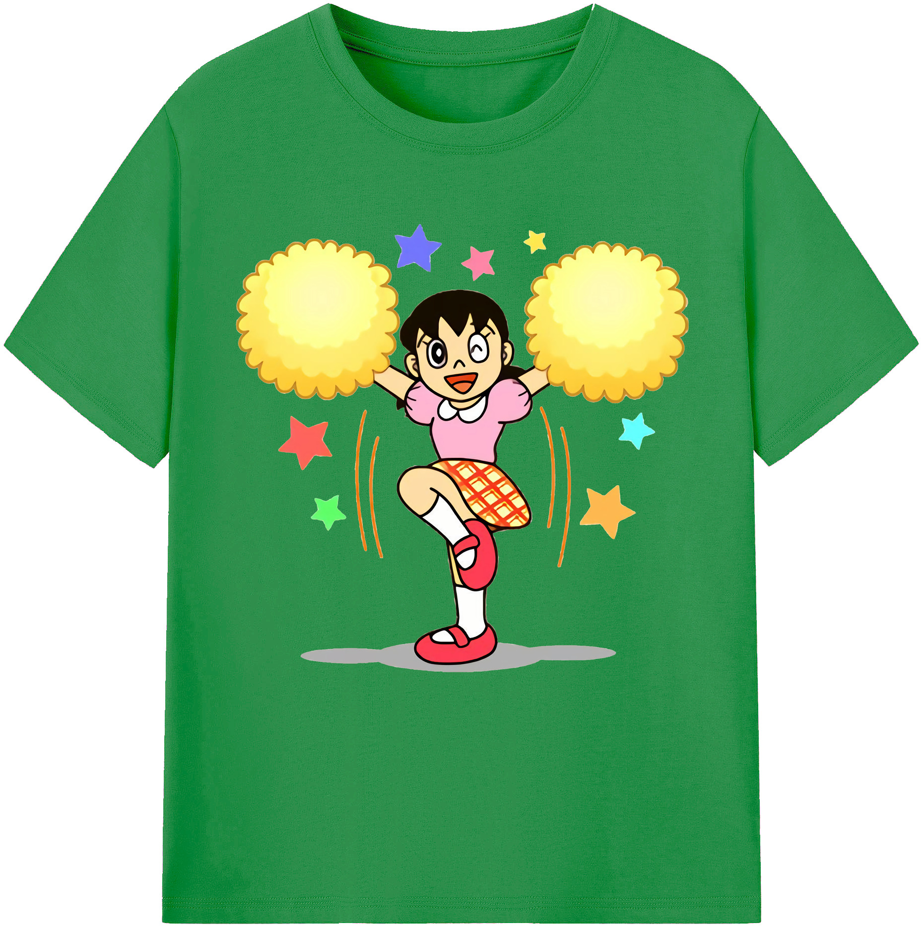 （画像用） ドラえもん みなもと しずか Doraemon Shizuka Minamoto レディースカジュアルプリントTシャツ（綿100％）