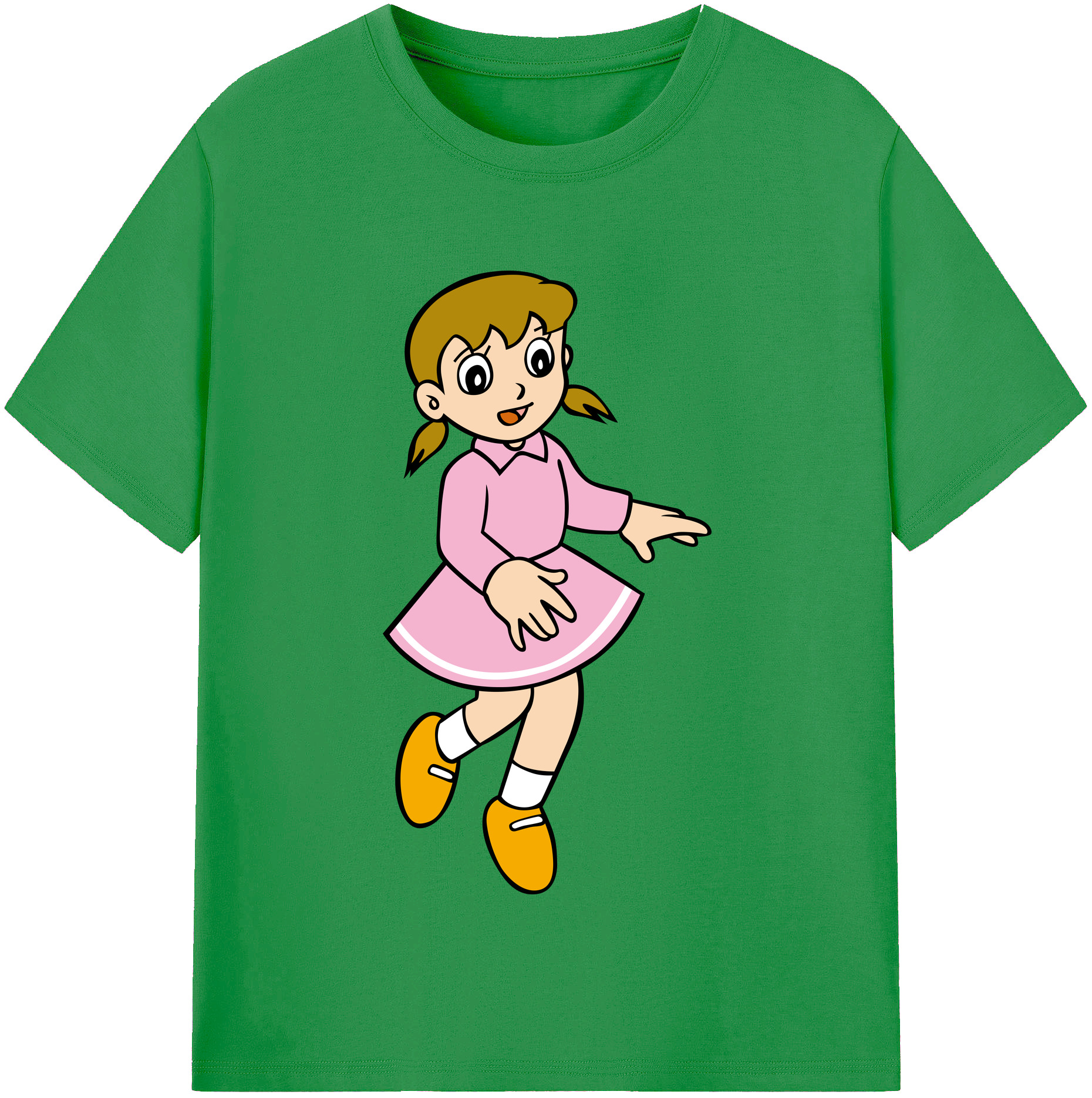 （画像用） ドラえもん みなもと しずか Doraemon Shizuka Minamoto レディースカジュアルプリントTシャツ（綿100％）