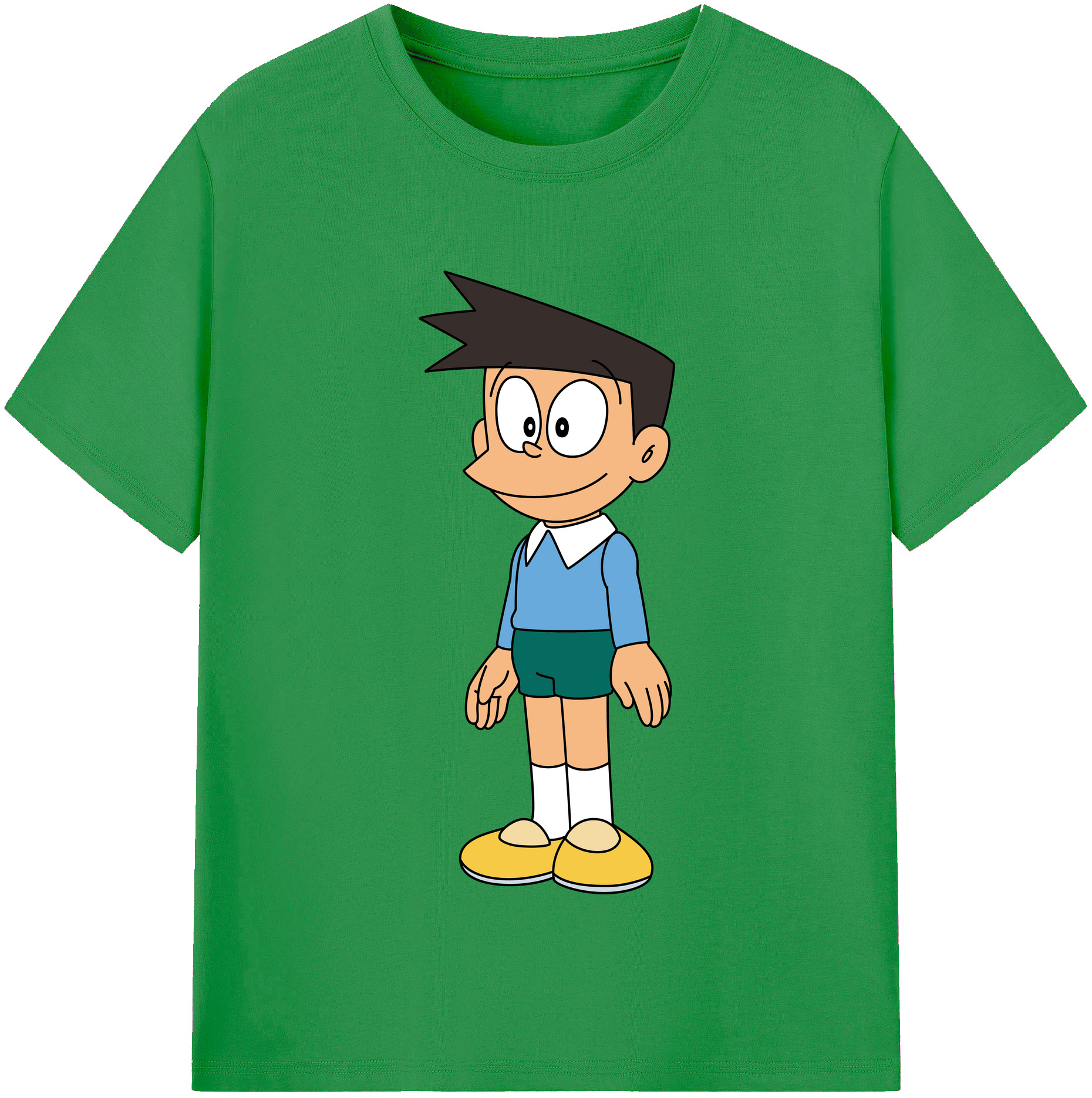 （画像用） ドラえもん 骨川 スネ夫 Doraemon Honekawa Suneo レディースカジュアルプリントTシャツ（綿100％）