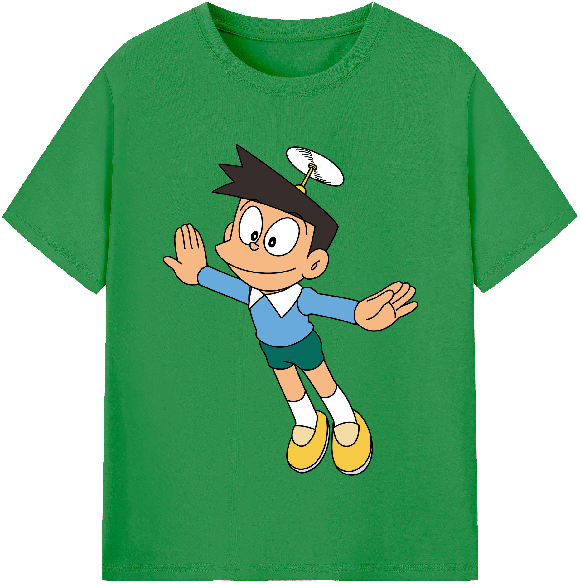 （画像用） ドラえもん 骨川 スネ夫 Doraemon Honekawa Suneo レディースカジュアルプリントTシャツ（綿100％）