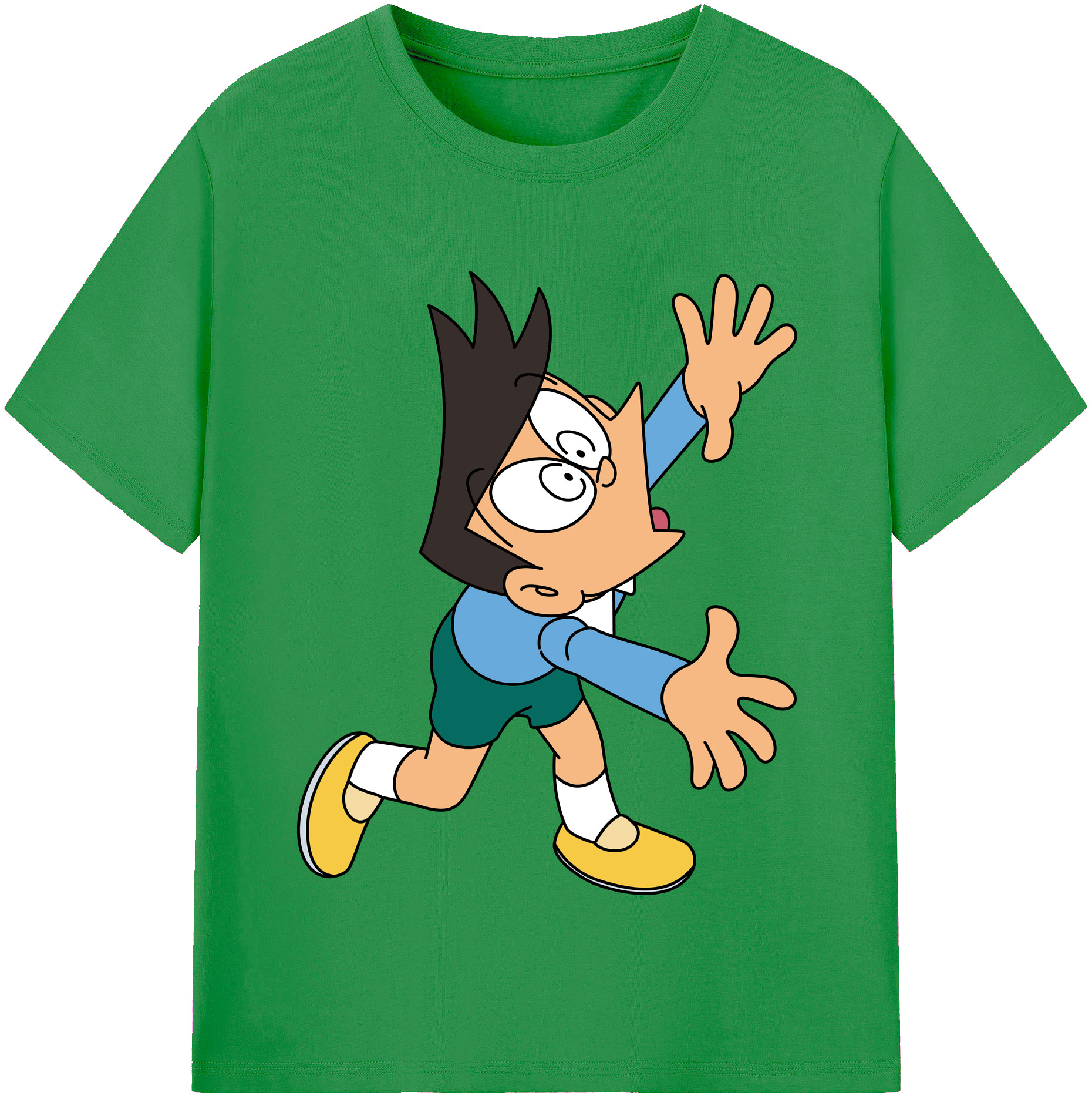 （画像用） ドラえもん 骨川 スネ夫 Doraemon Honekawa Suneo レディースカジュアルプリントTシャツ（綿100％）