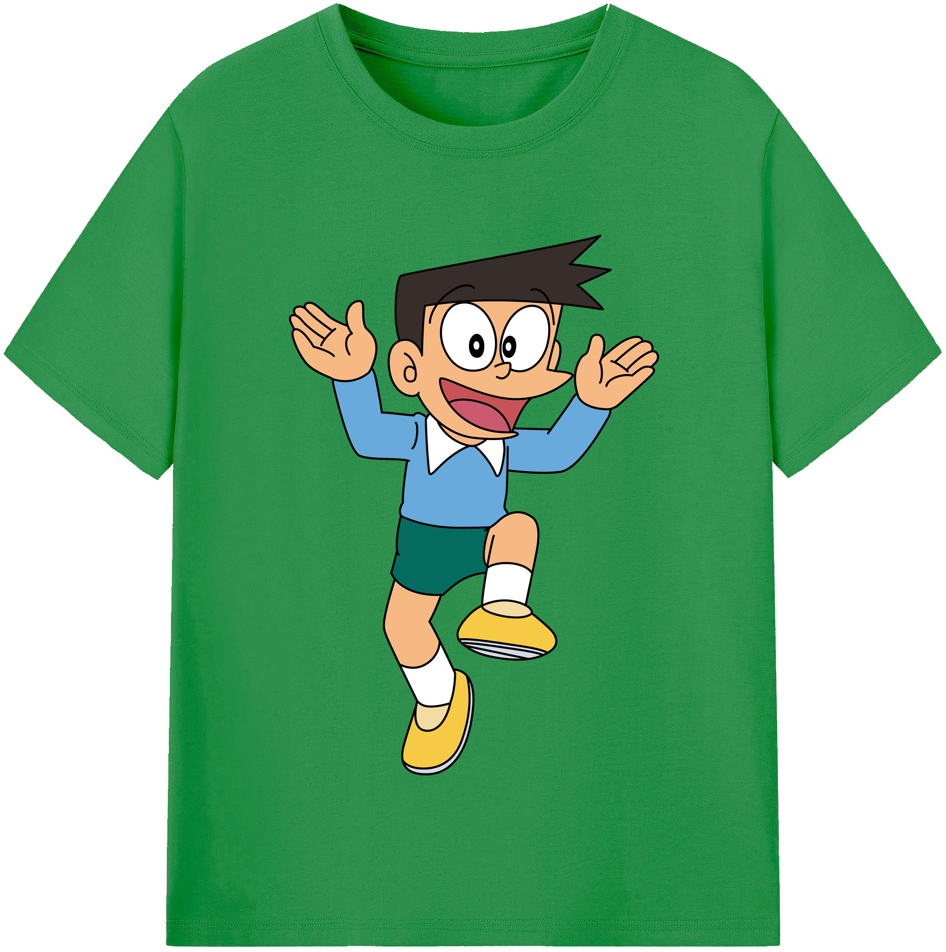 （画像用） ドラえもん 骨川 スネ夫 Doraemon Honekawa Suneo レディースカジュアルプリントTシャツ（綿100％）
