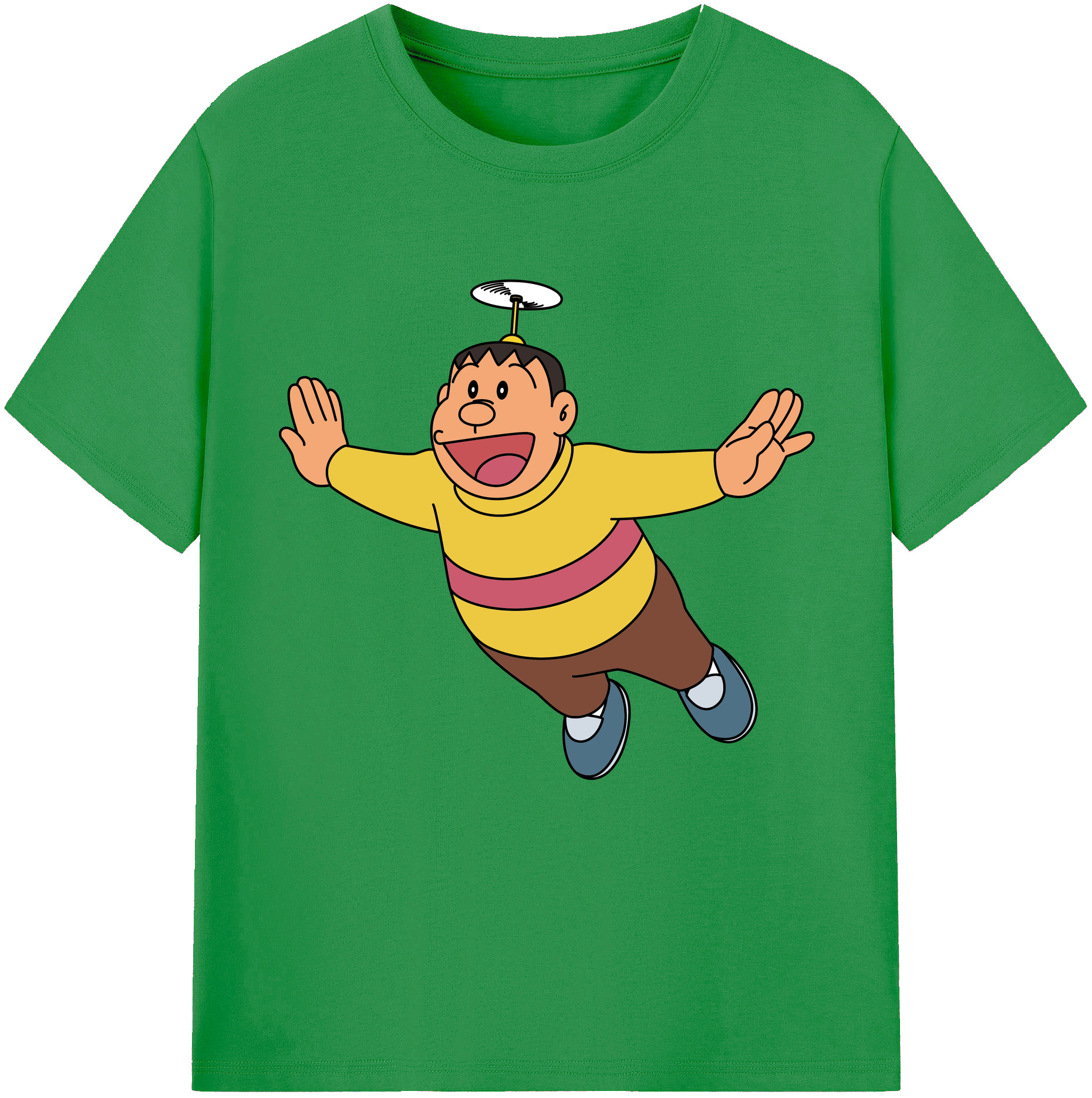 （画像用） ドラえもん 剛田武 Doraemon Gouta Takeshi レディースカジュアルプリントTシャツ（綿100％）