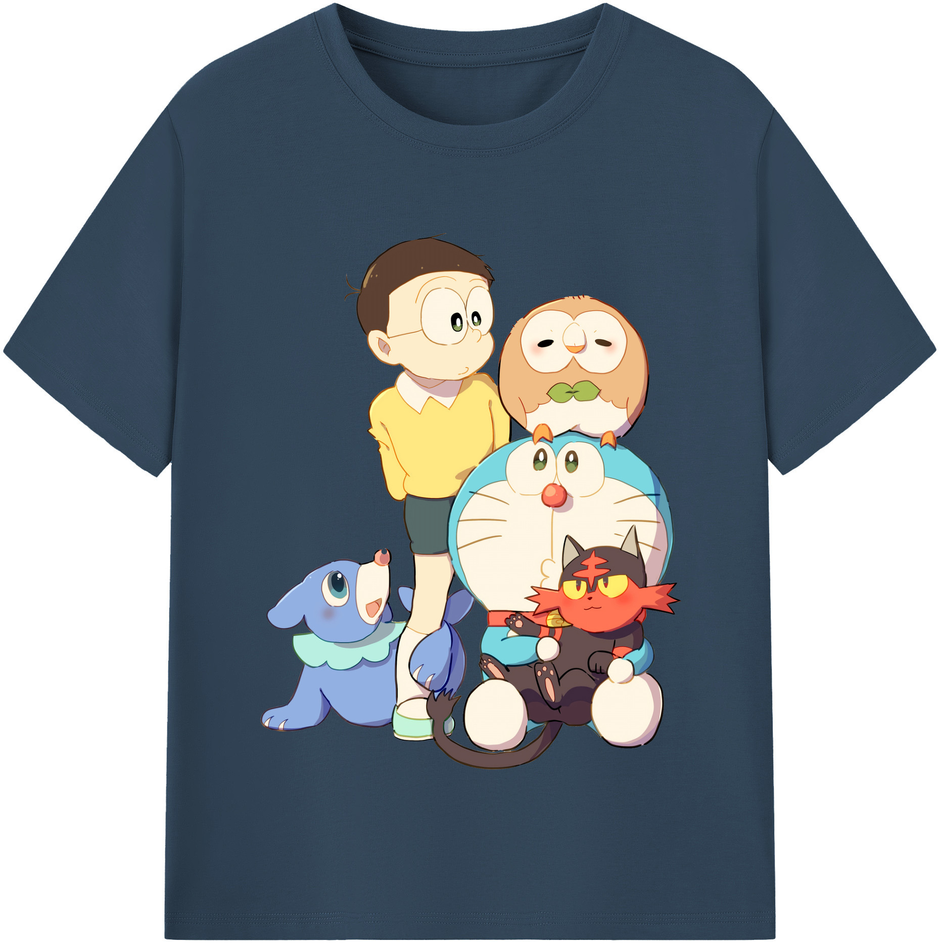 （画像用） ドラえもん Doraemon レディースカジュアルプリントTシャツ（綿100％）