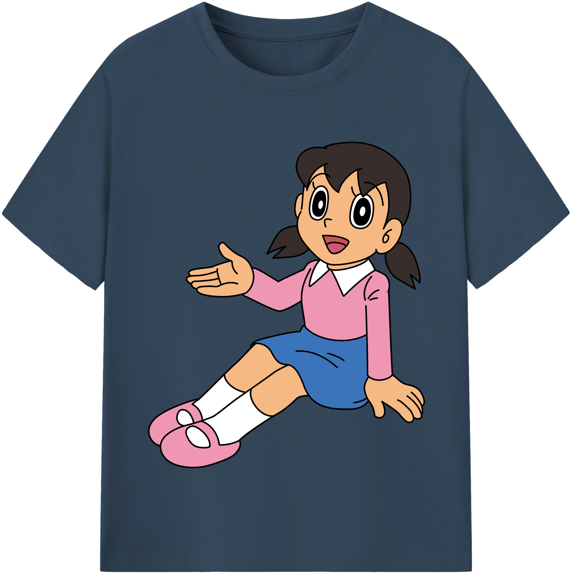 （画像用） ドラえもん みなもと しずか Doraemon Shizuka Minamoto レディースカジュアルプリントTシャツ（綿100％）