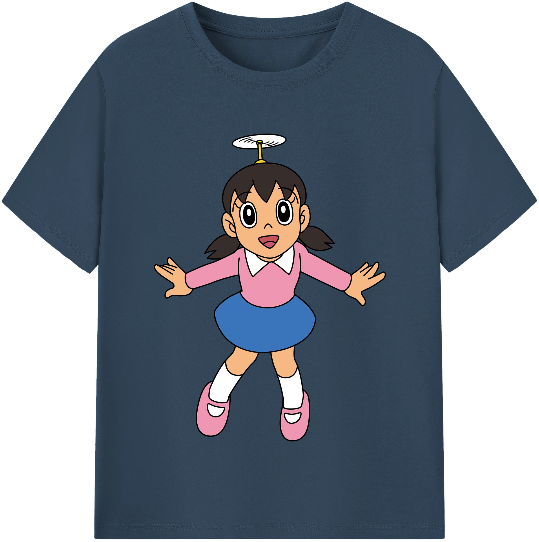 （画像用） ドラえもん みなもと しずか Doraemon Shizuka Minamoto レディースカジュアルプリントTシャツ（綿100％）