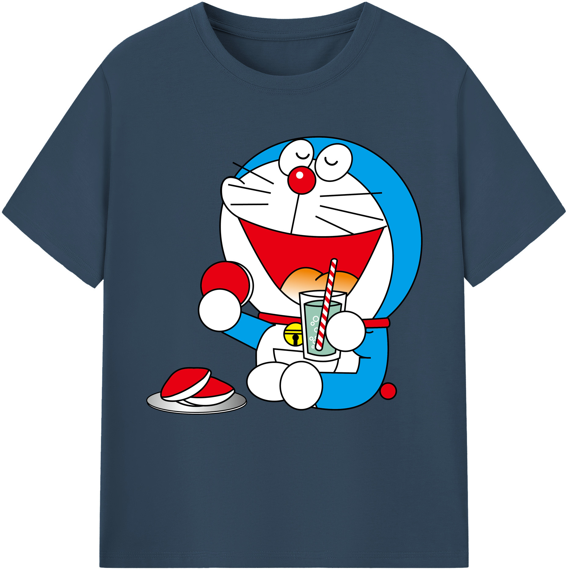 （画像用） ドラえもん Doraemon レディースカジュアルプリントTシャツ（綿100％）