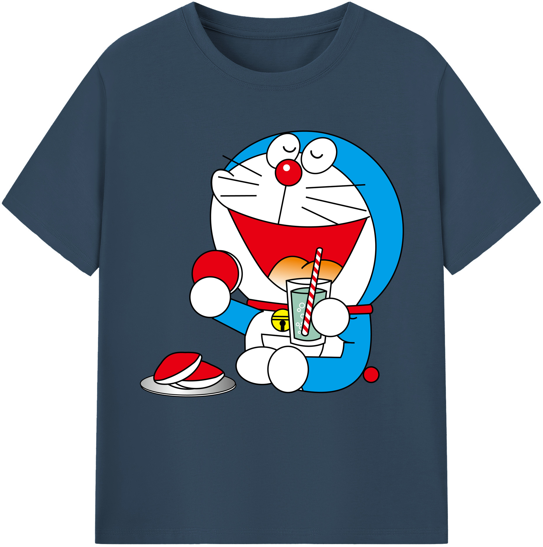（画像用） ドラえもん Doraemon レディースカジュアルプリントTシャツ（綿100％）