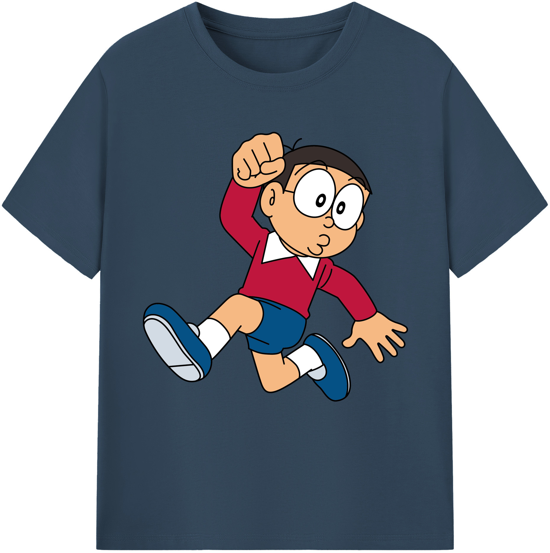 （画像用） ドラえもん 野比 のび太 Doraemon Nobita Nobi レディースカジュアルプリントTシャツ（綿100％）