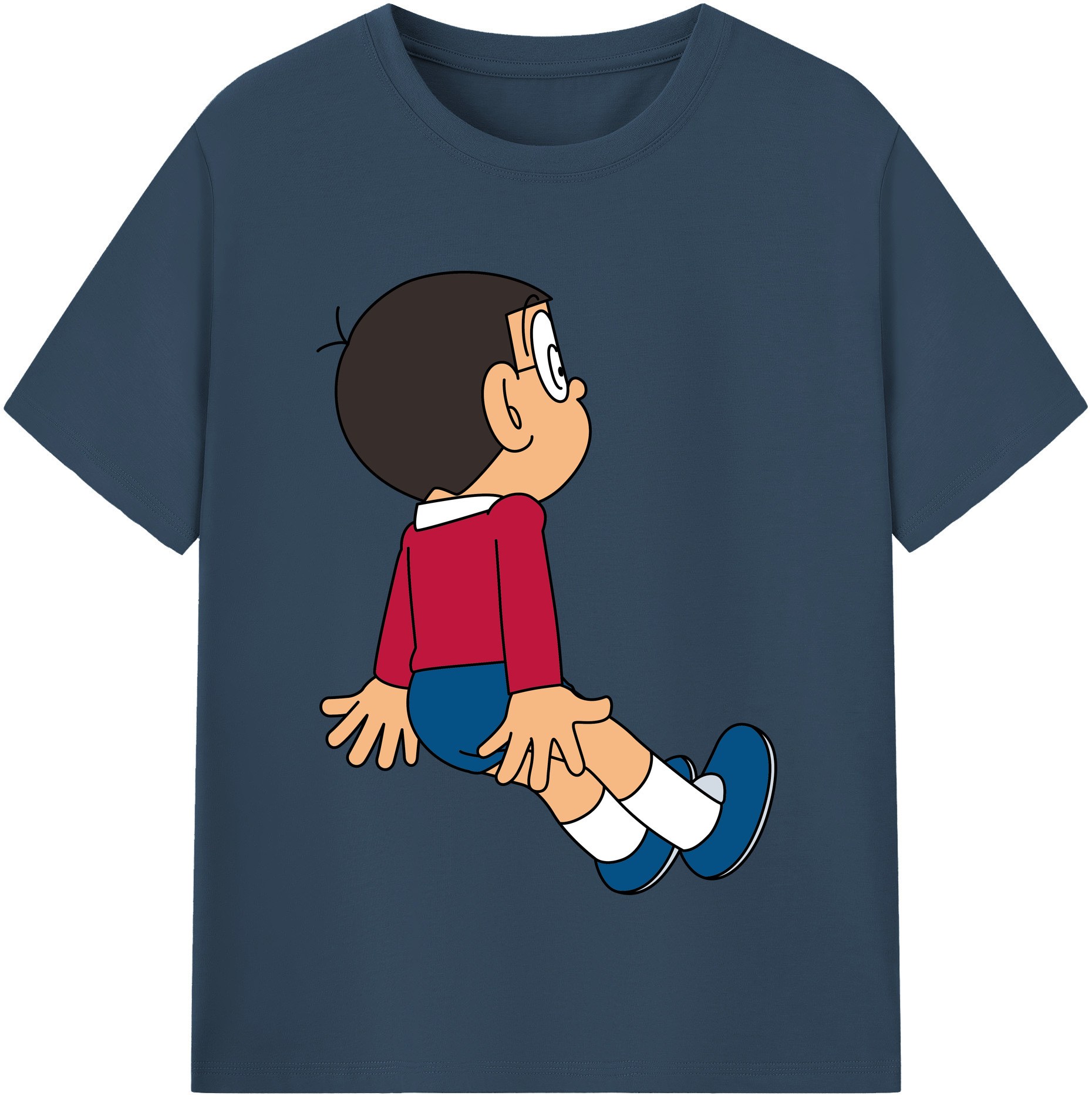 （画像用） ドラえもん 野比 のび太 Doraemon Nobita Nobi レディースカジュアルプリントTシャツ（綿100％）