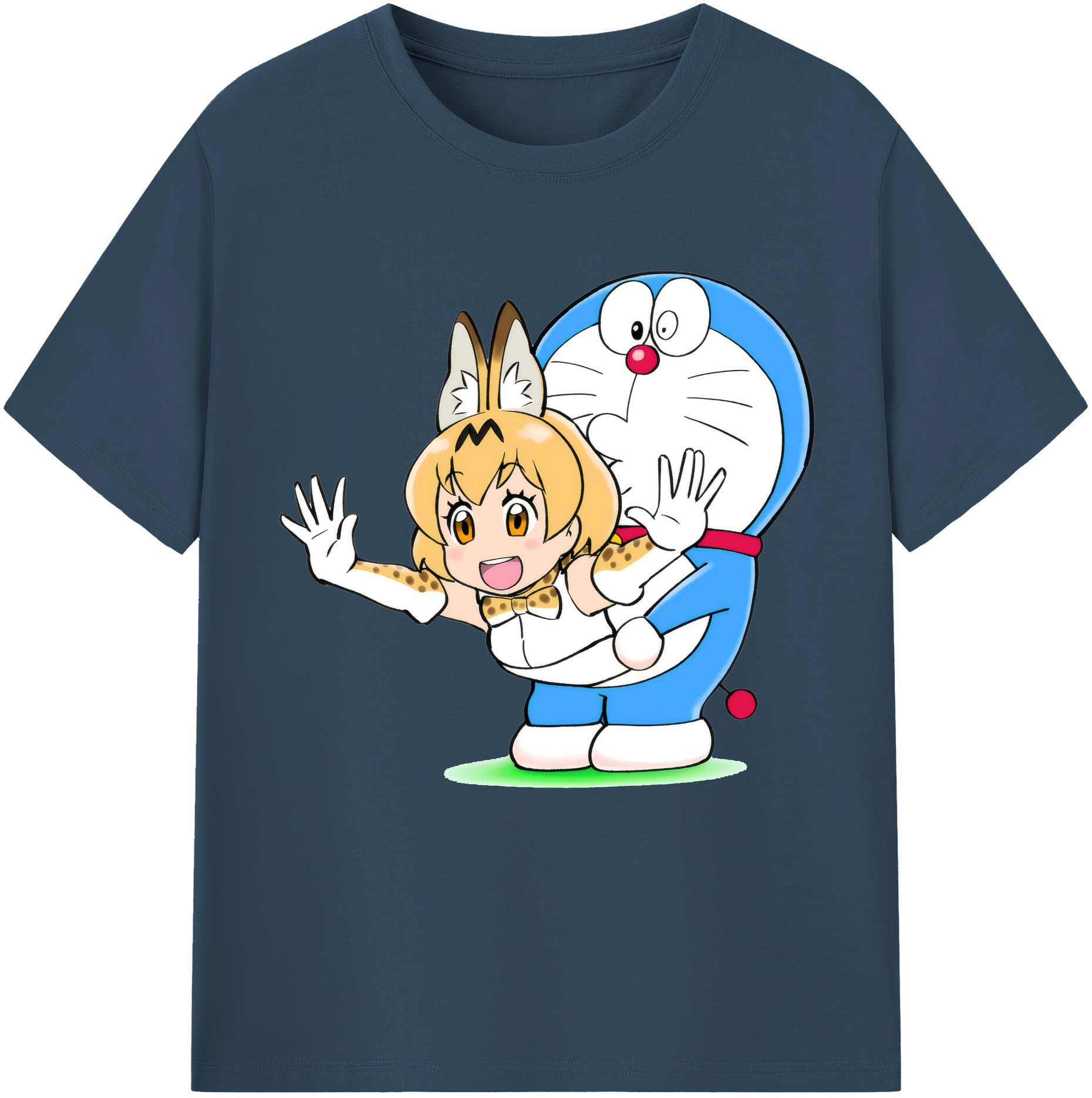（画像用） ドラえもん Doraemon レディースカジュアルプリントTシャツ（綿100％）