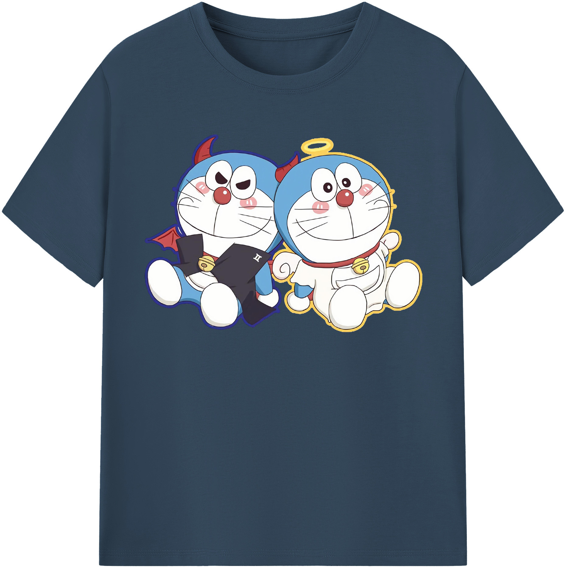 （画像用） ドラえもん Doraemon レディースカジュアルプリントTシャツ（綿100％）