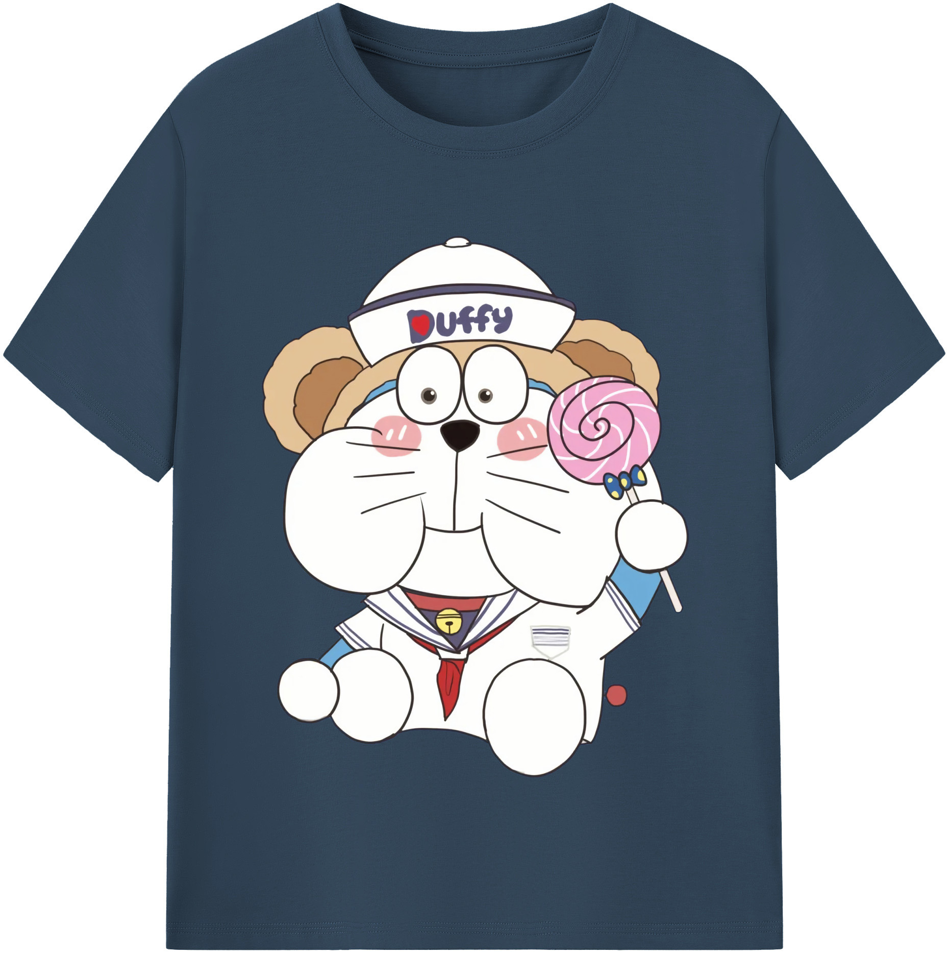 （画像用） ドラえもん Doraemon レディースカジュアルプリントTシャツ（綿100％）