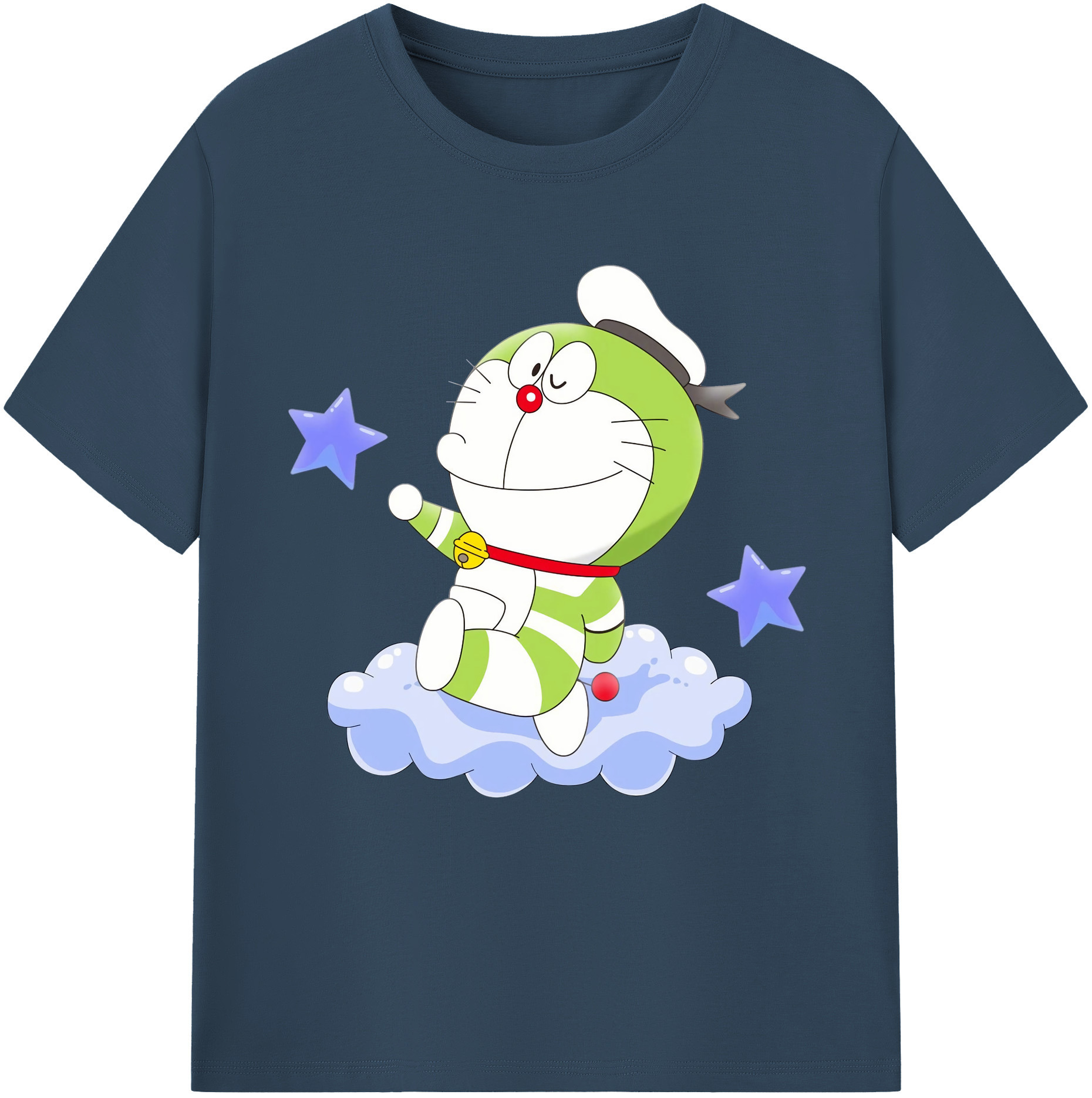 （画像用） ドラえもん Doraemon レディースカジュアルプリントTシャツ（綿100％）