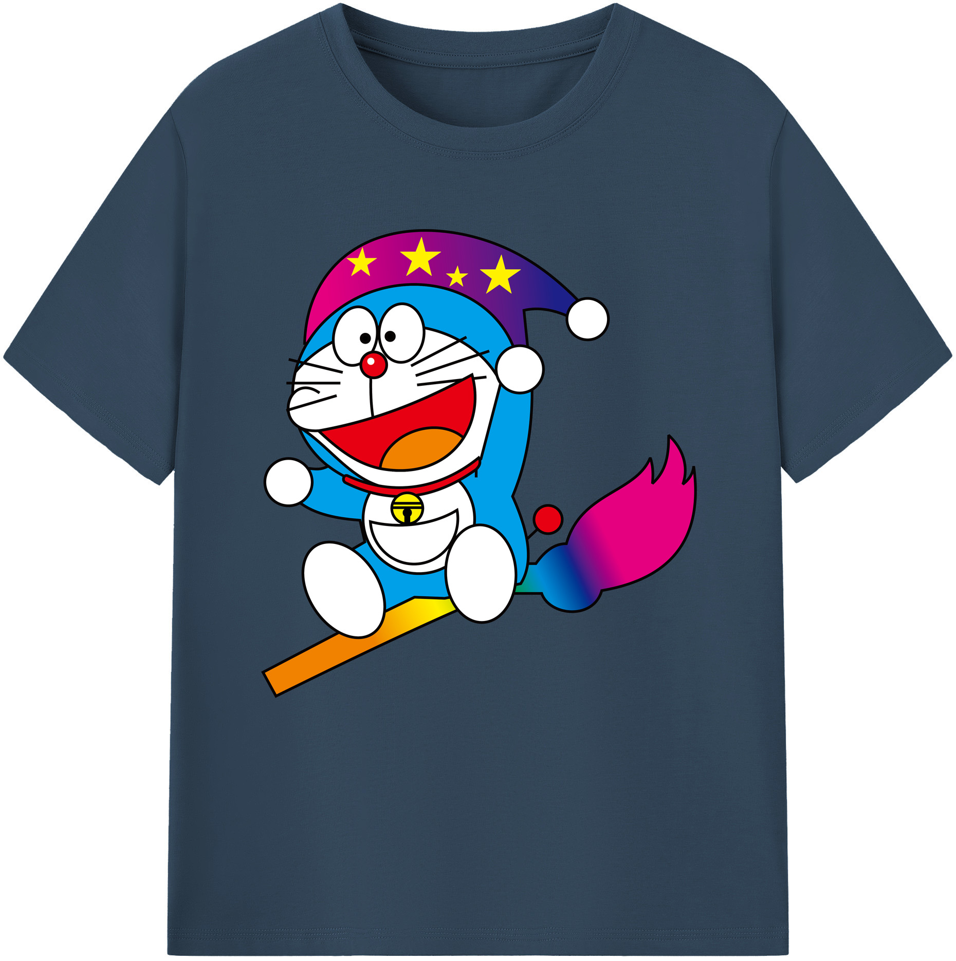 （画像用） ドラえもん Doraemon レディースカジュアルプリントTシャツ（綿100％）