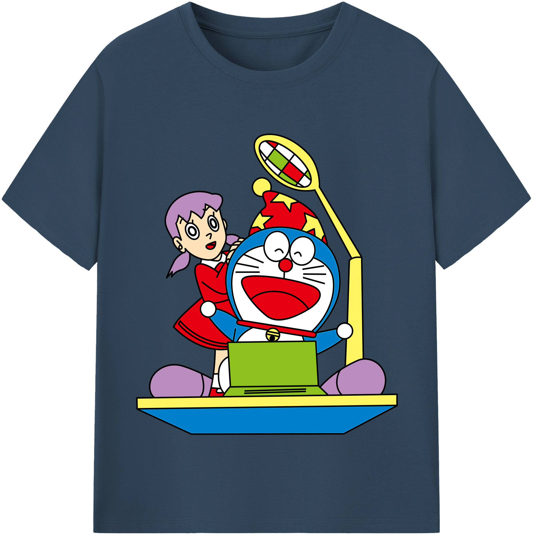 （画像用） ドラえもん みなもと しずか Doraemon Shizuka Minamoto レディースカジュアルプリントTシャツ（綿100％）