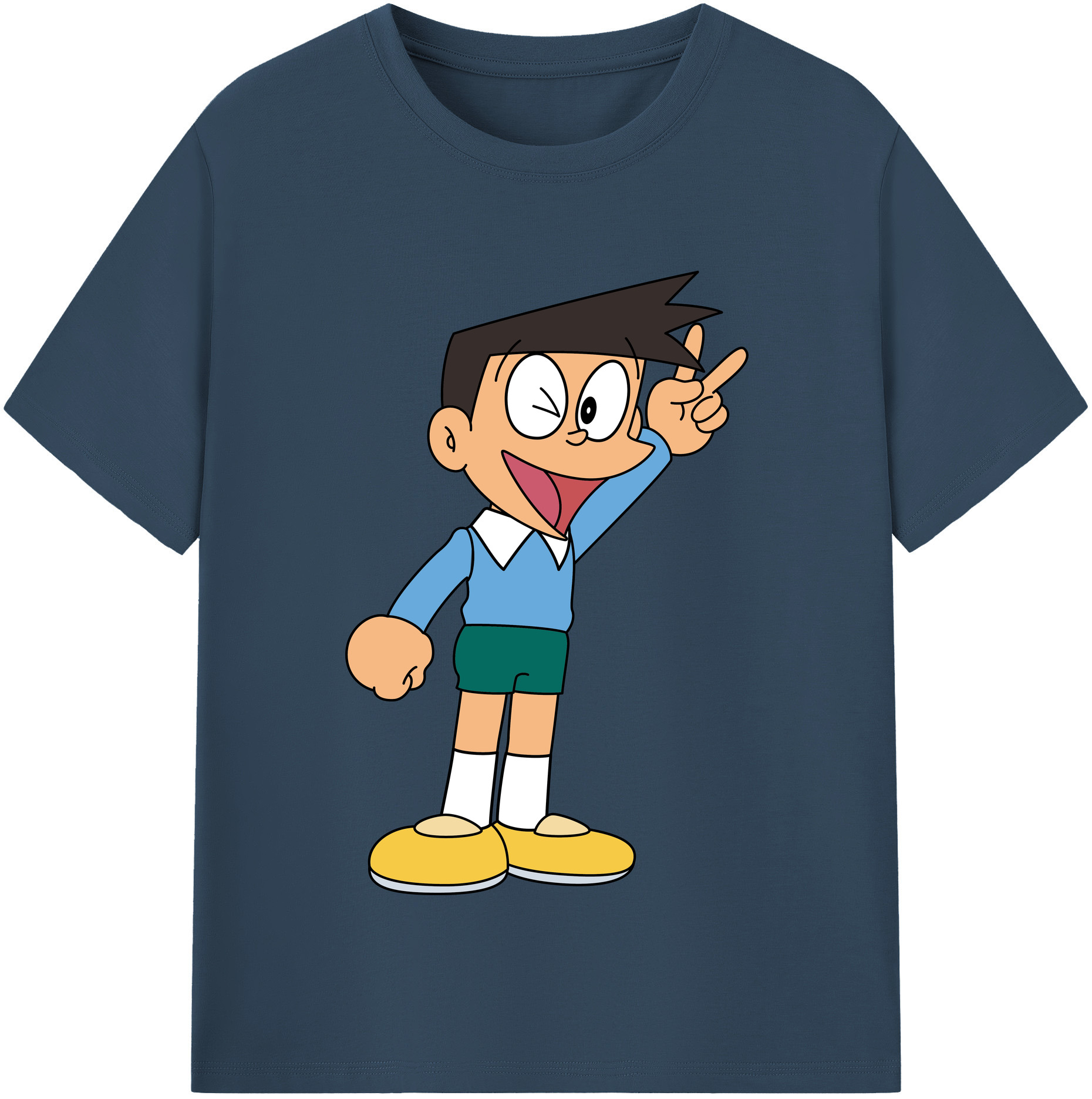 （画像用） ドラえもん 骨川 スネ夫 Doraemon Honekawa Suneo レディースカジュアルプリントTシャツ（綿100％）