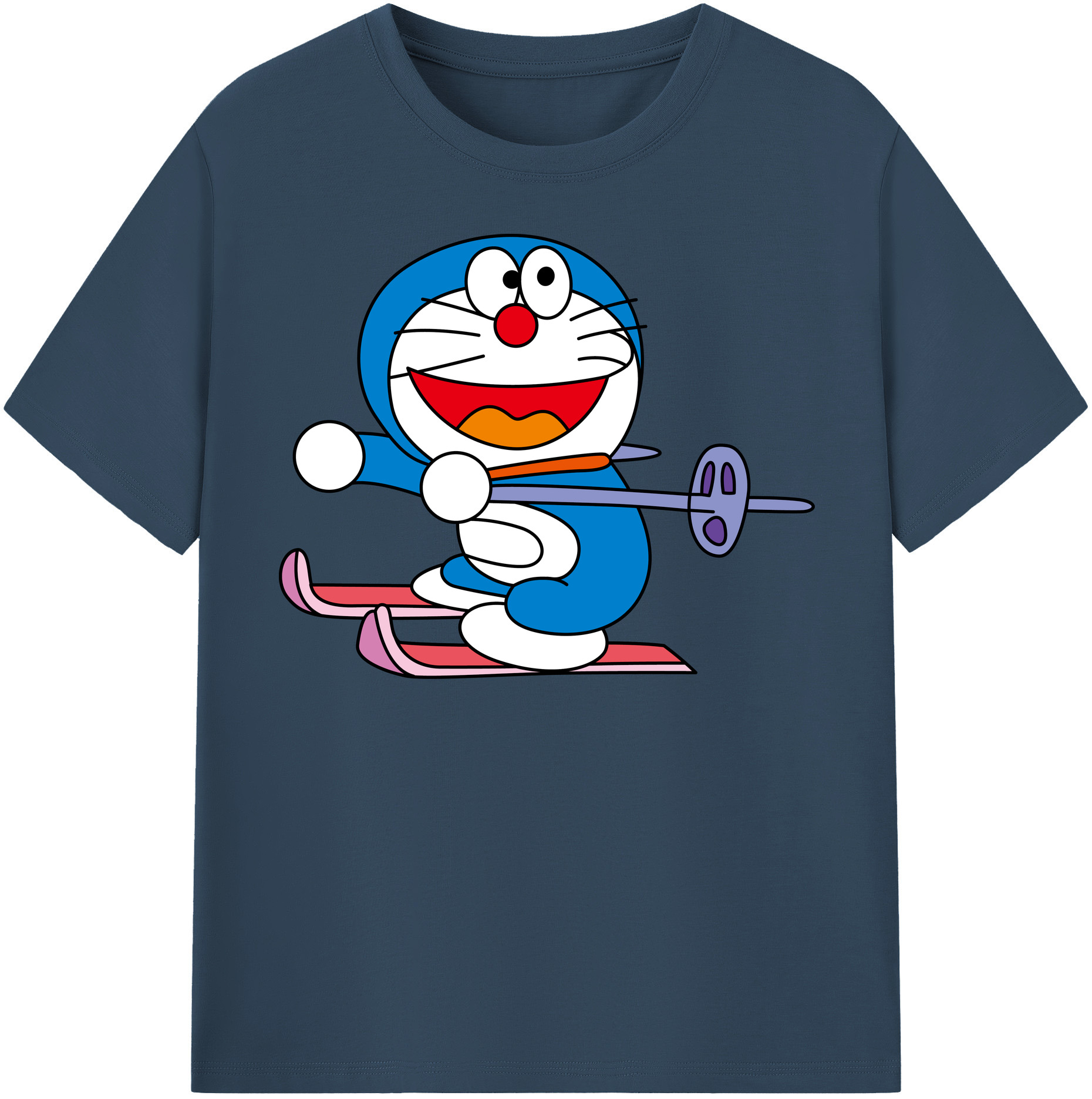 （画像用） ドラえもん Doraemon レディースカジュアルプリントTシャツ（綿100％）