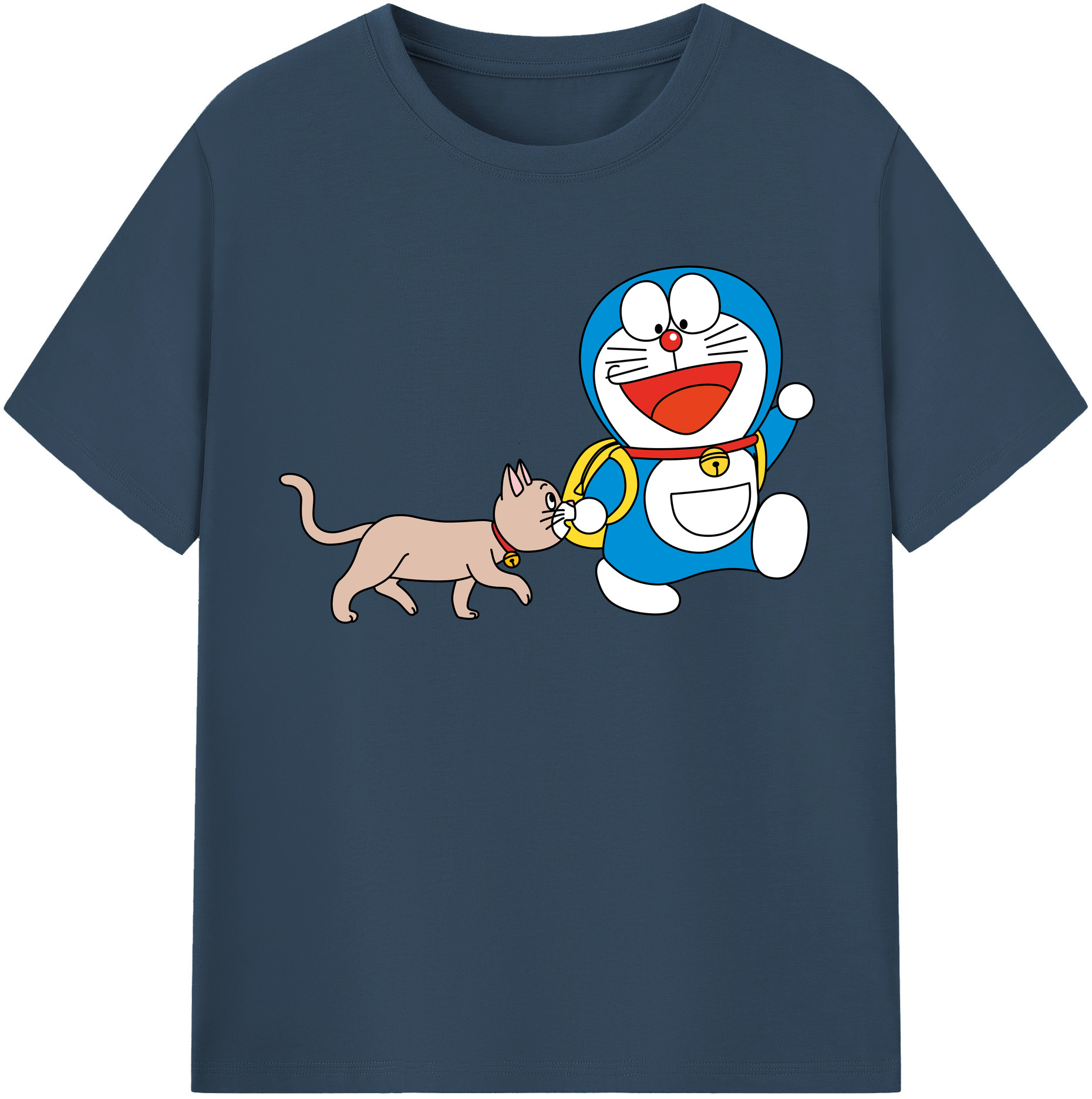 （画像用） ドラえもん Doraemon レディースカジュアルプリントTシャツ（綿100％）