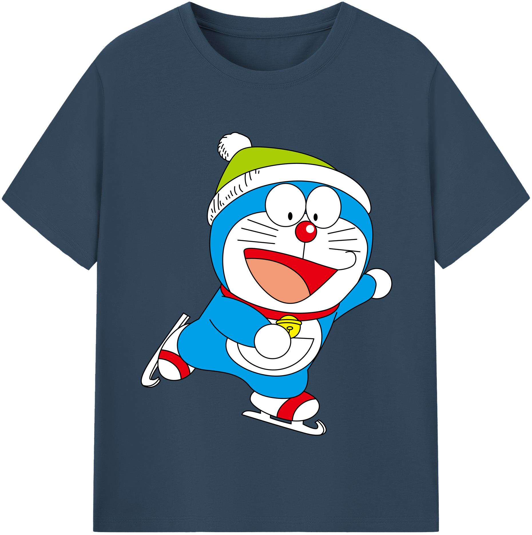 （画像用） ドラえもん Doraemon レディースカジュアルプリントTシャツ（綿100％）
