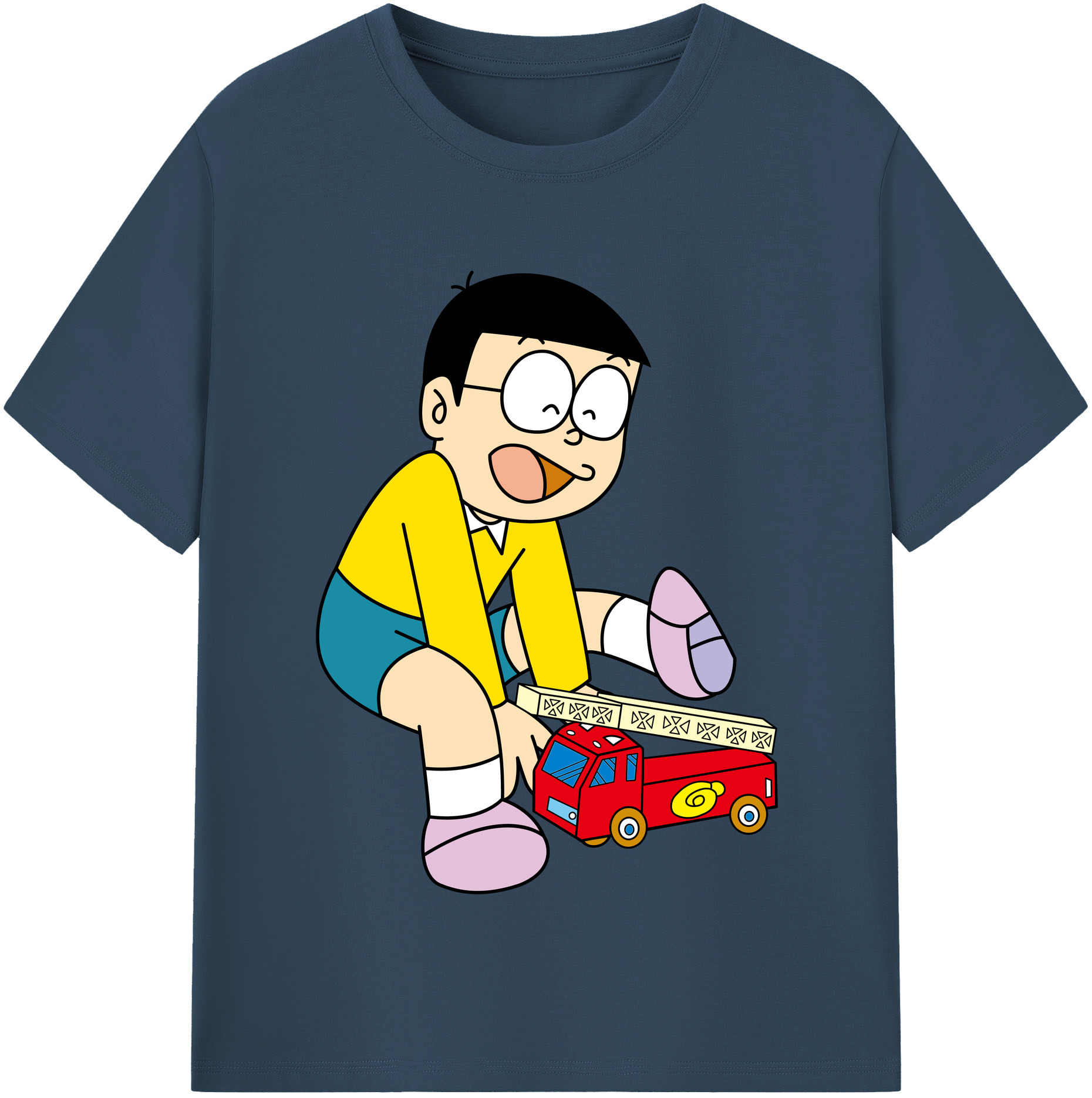 （画像用） ドラえもん 野比 のび太 Doraemon Nobita Nobi レディースカジュアルプリントTシャツ（綿100％）