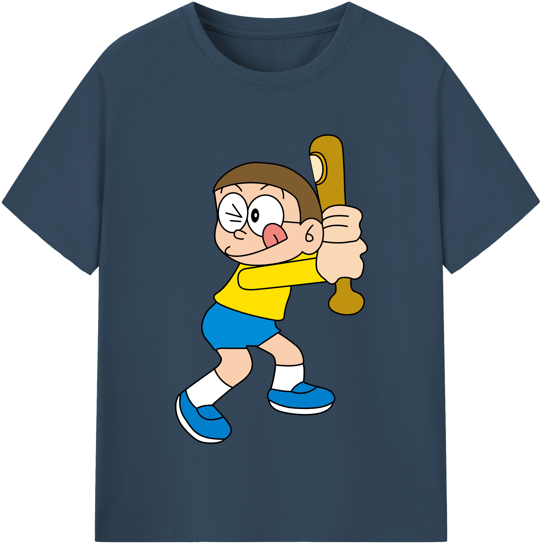 （画像用） ドラえもん 野比 のび太 Doraemon Nobita Nobi レディースカジュアルプリントTシャツ（綿100％）