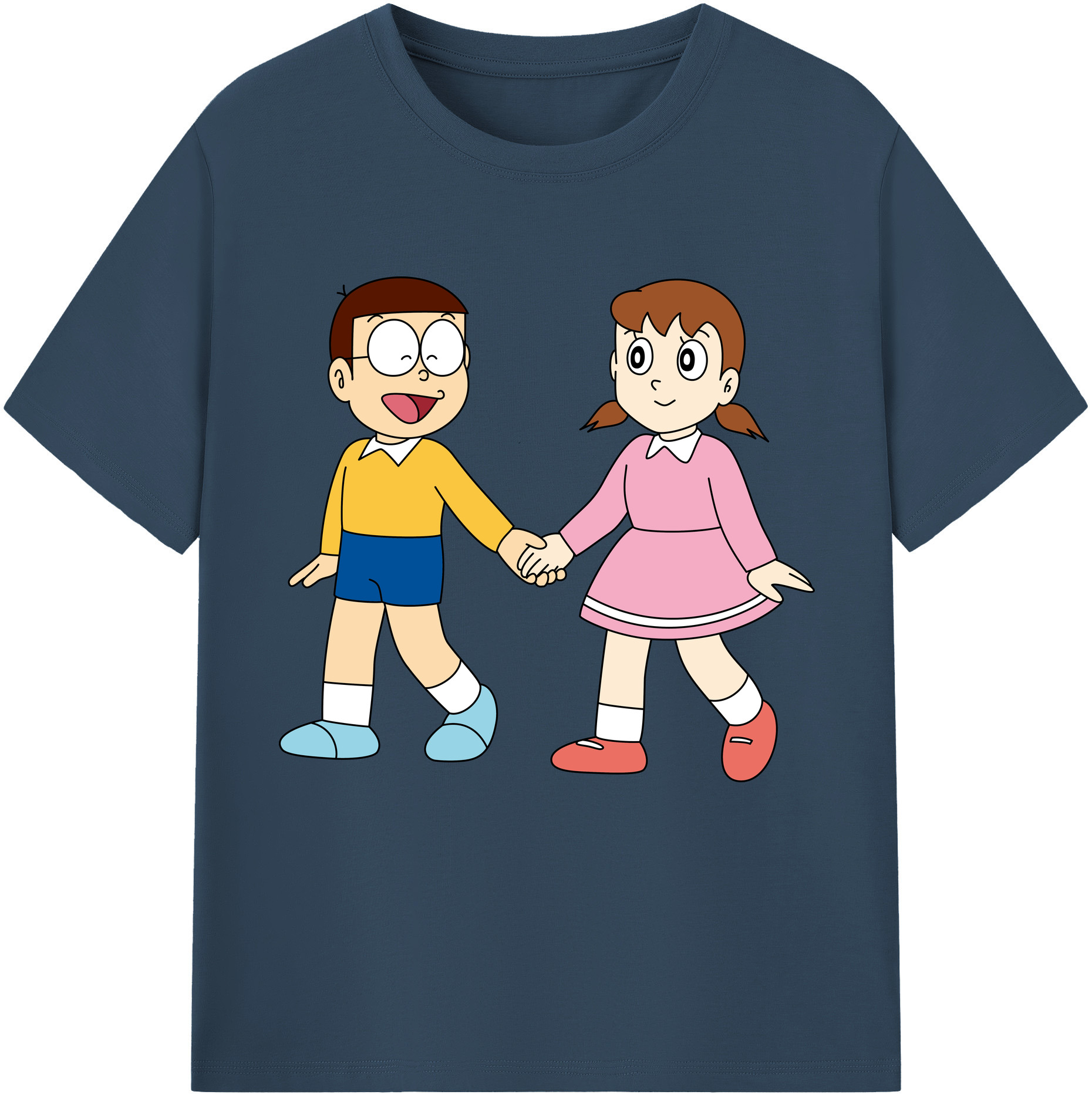 （画像用） ドラえもん 野比 のび太 Doraemon Nobita Nobi レディースカジュアルプリントTシャツ（綿100％）
