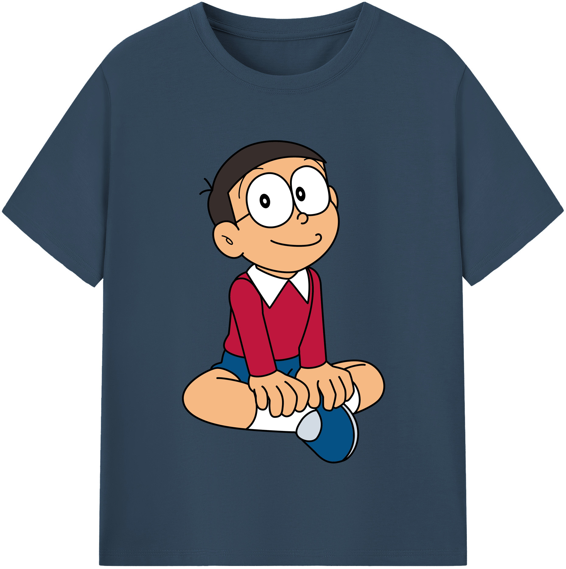 （画像用） ドラえもん 野比 のび太 Doraemon Nobita Nobi レディースカジュアルプリントTシャツ（綿100％）