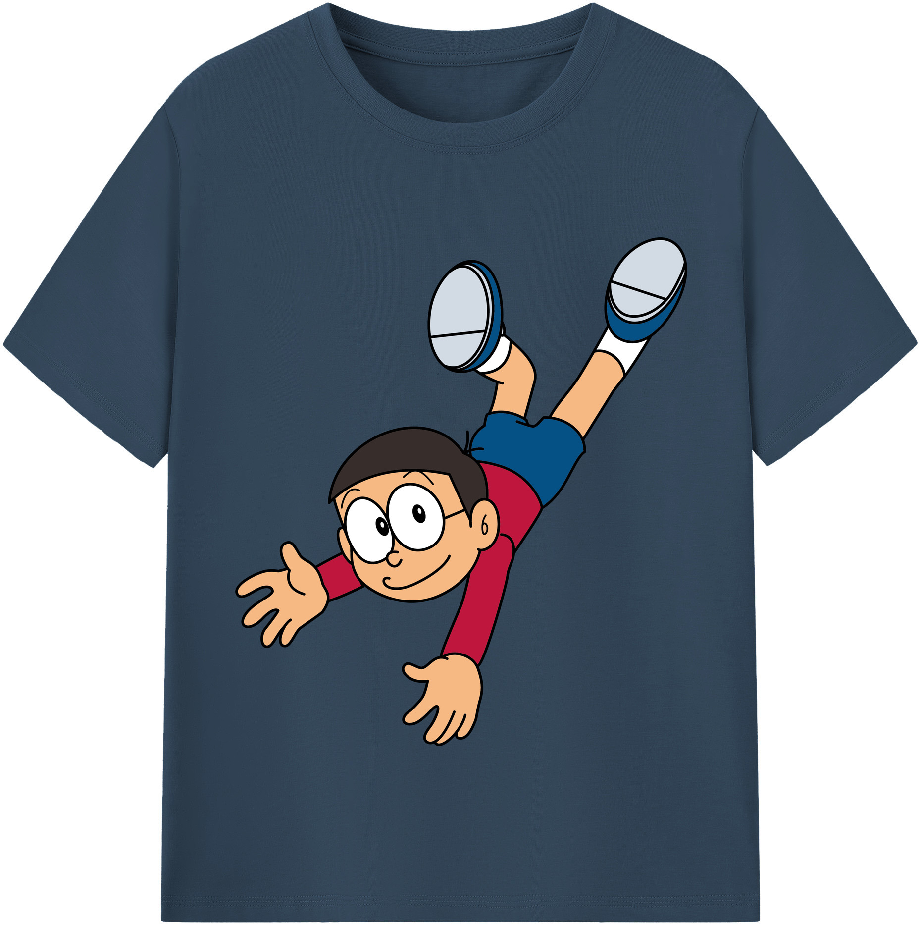 （画像用） ドラえもん 野比 のび太 Doraemon Nobita Nobi レディースカジュアルプリントTシャツ（綿100％）