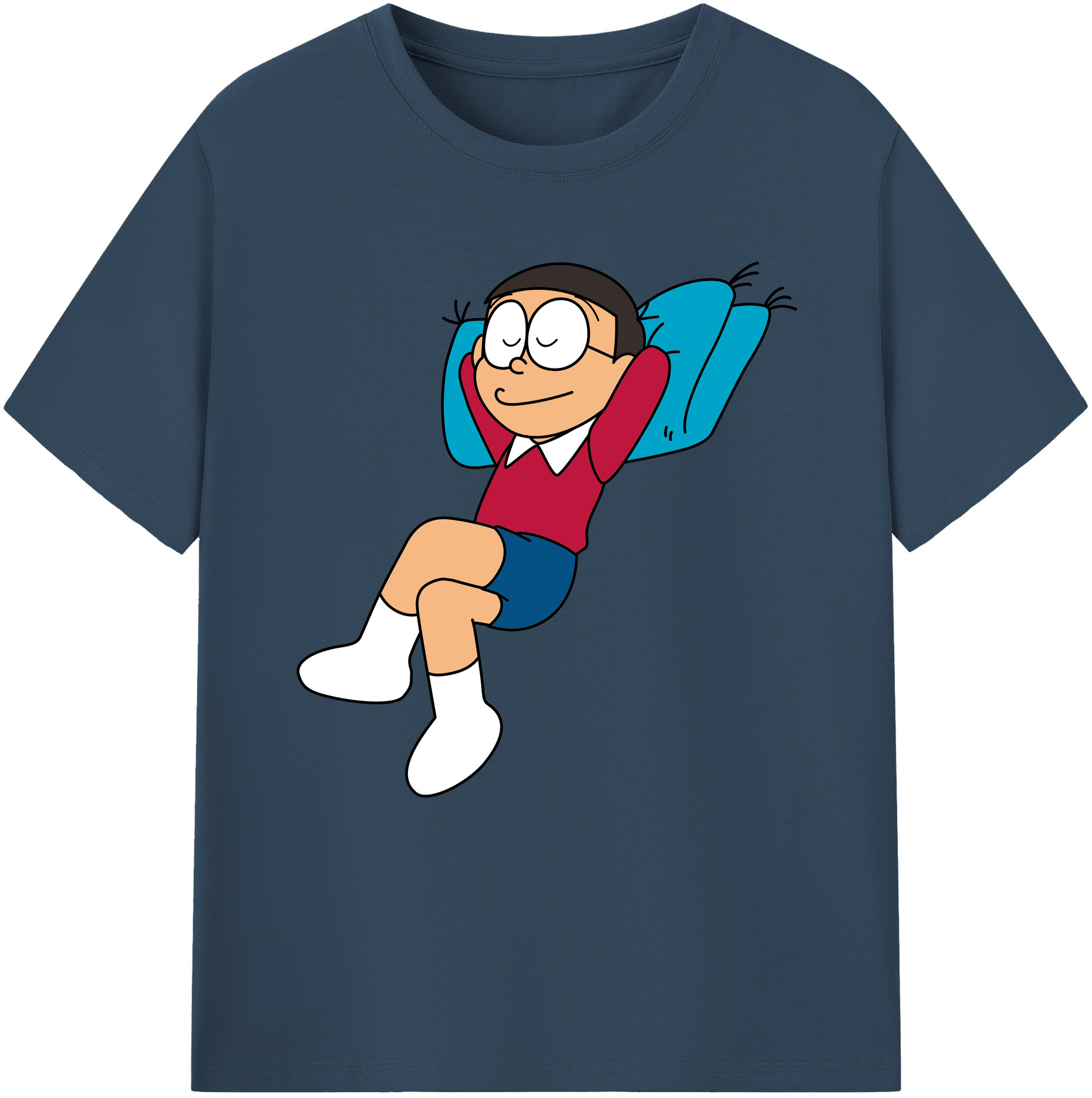 （画像用） ドラえもん 野比 のび太 Doraemon Nobita Nobi レディースカジュアルプリントTシャツ（綿100％）